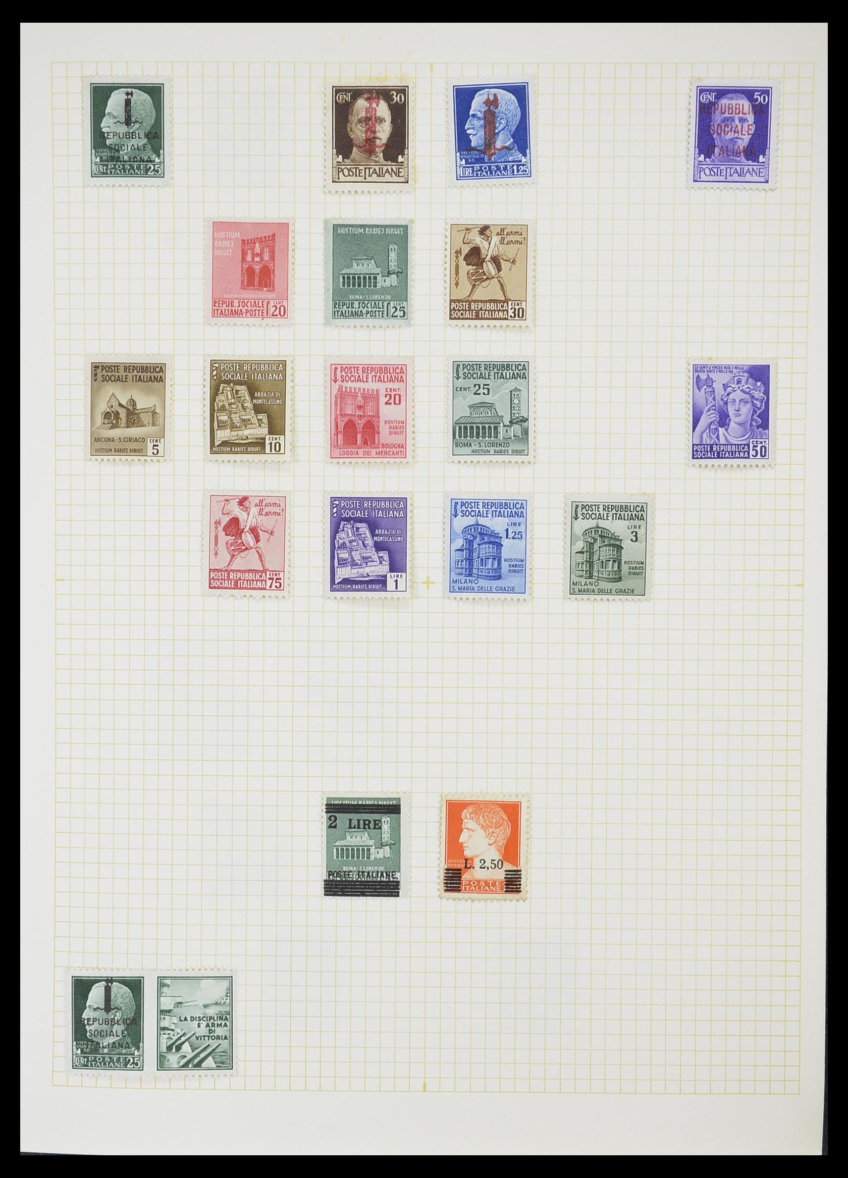 33428 022 - Postzegelverzameling 33428 Italië en Staten 1850-2005.