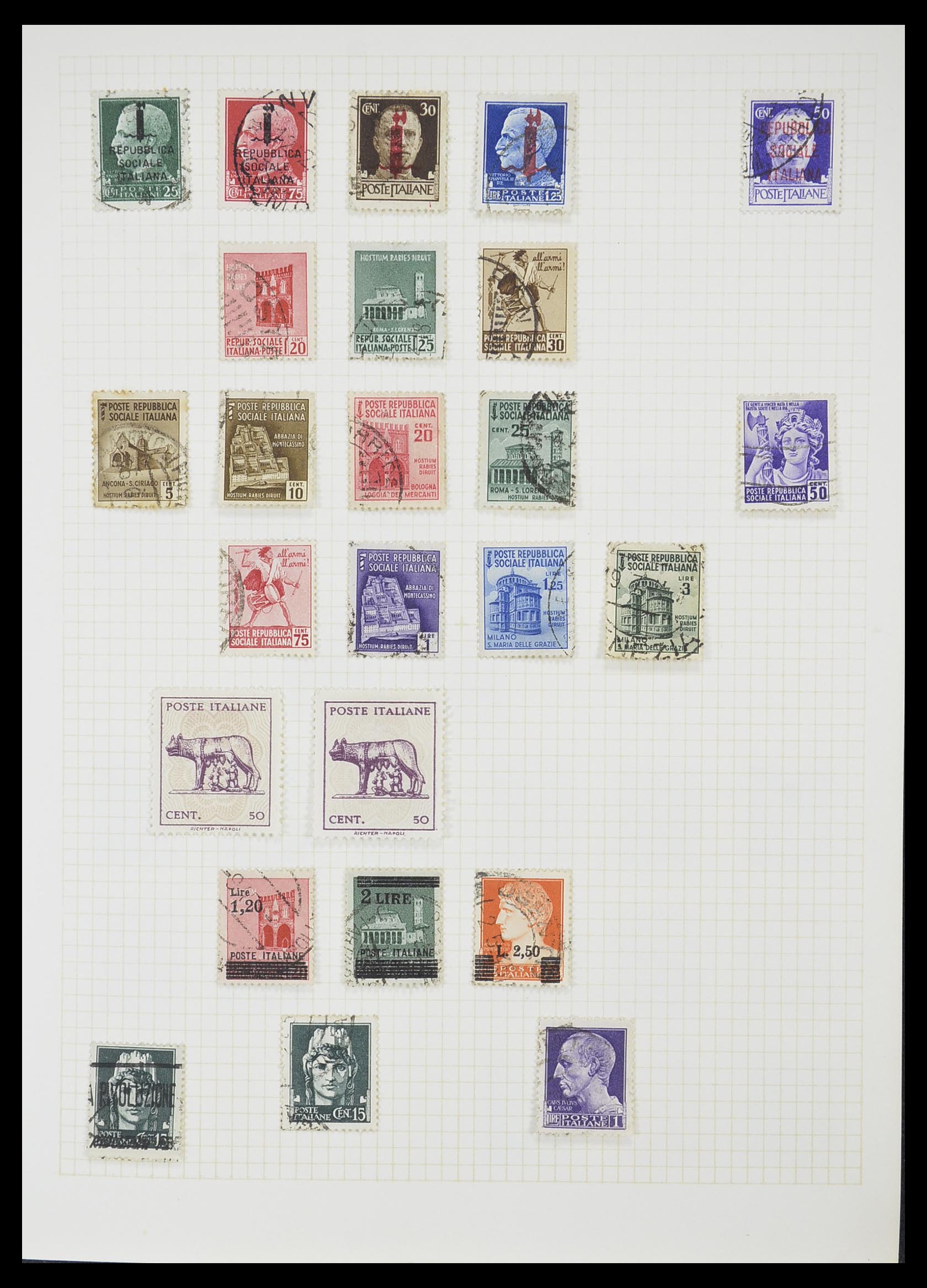 33428 023 - Postzegelverzameling 33428 Italië en Staten 1850-2005.