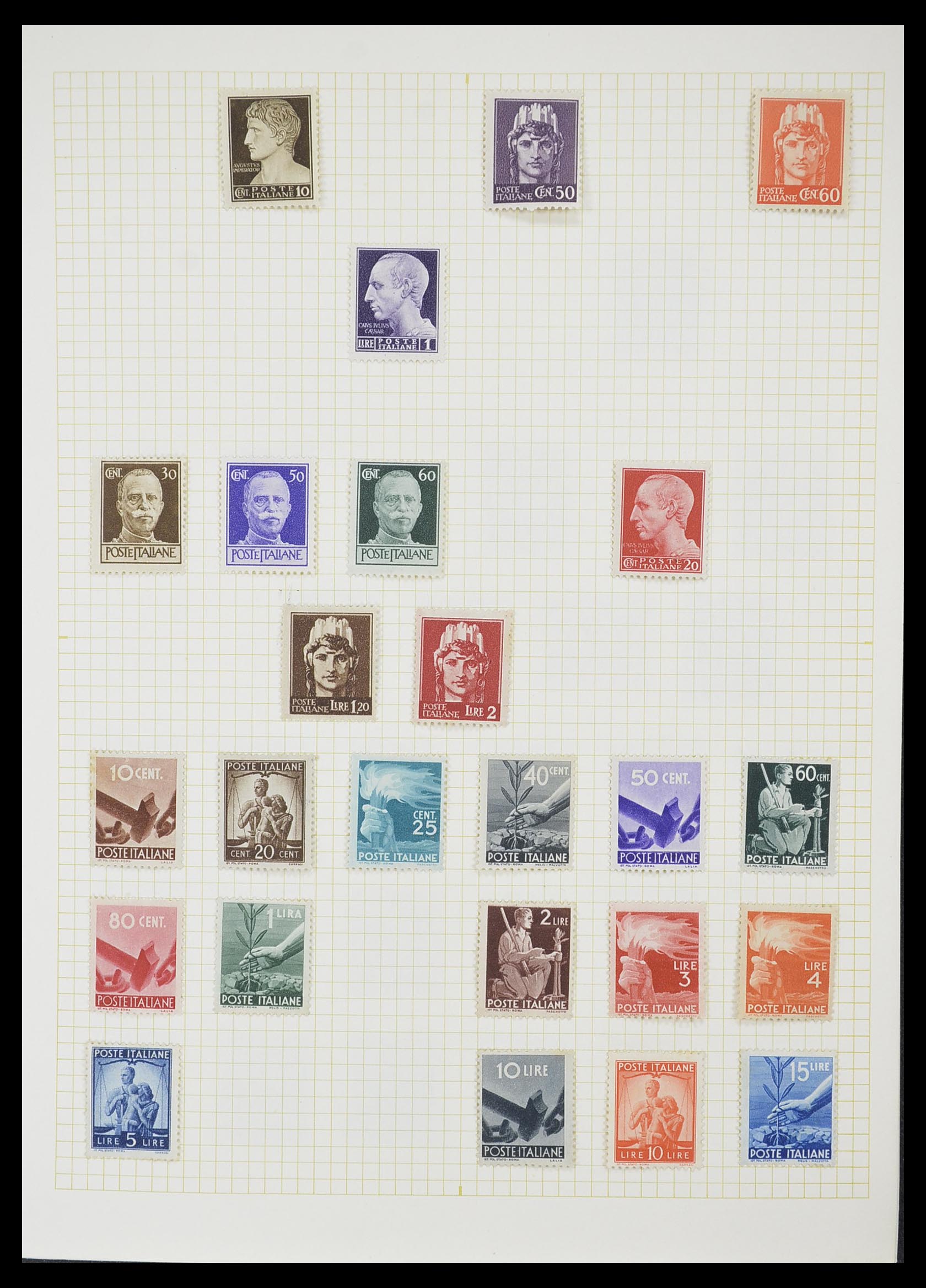 33428 024 - Postzegelverzameling 33428 Italië en Staten 1850-2005.