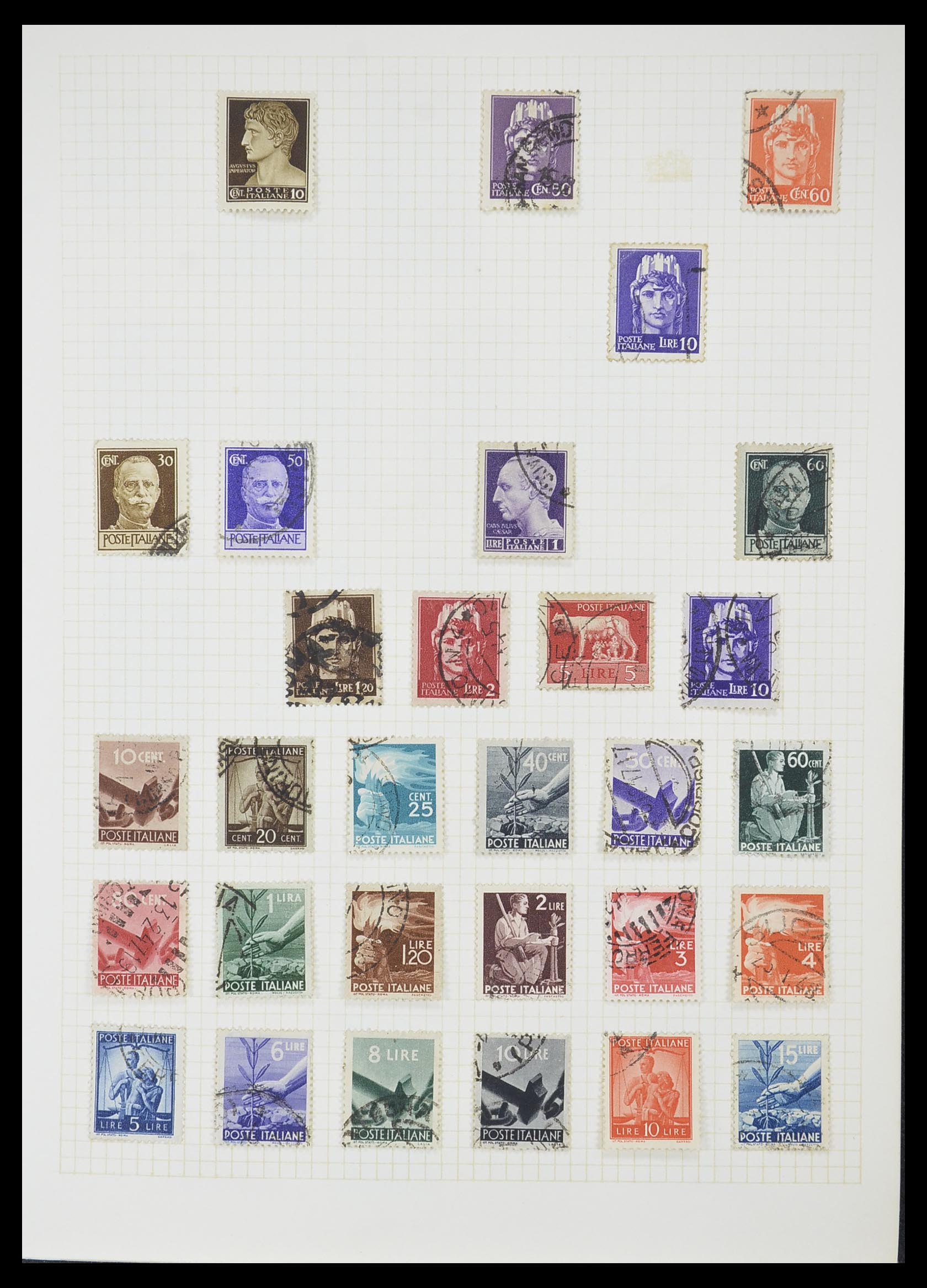 33428 025 - Postzegelverzameling 33428 Italië en Staten 1850-2005.