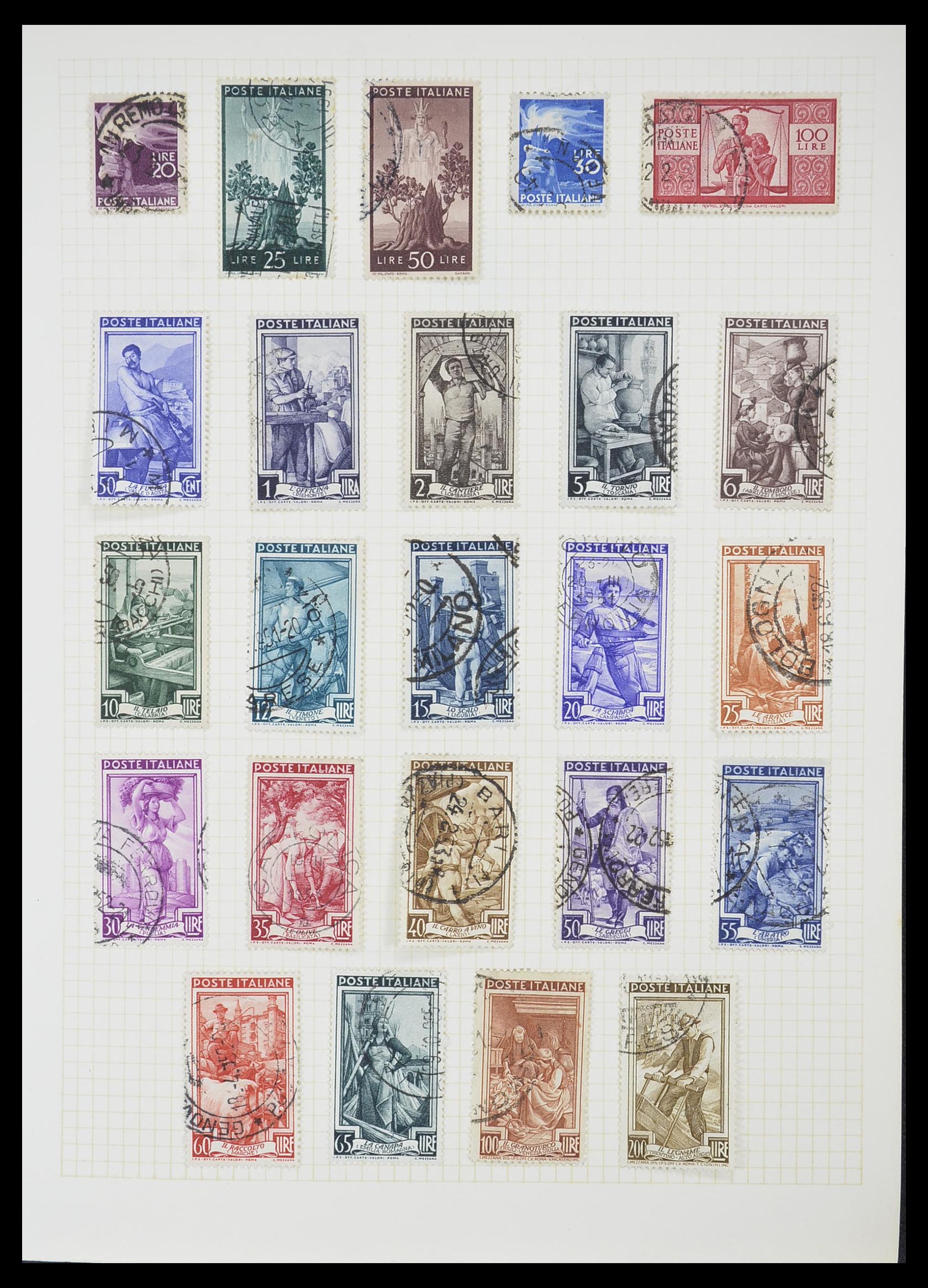 33428 027 - Postzegelverzameling 33428 Italië en Staten 1850-2005.