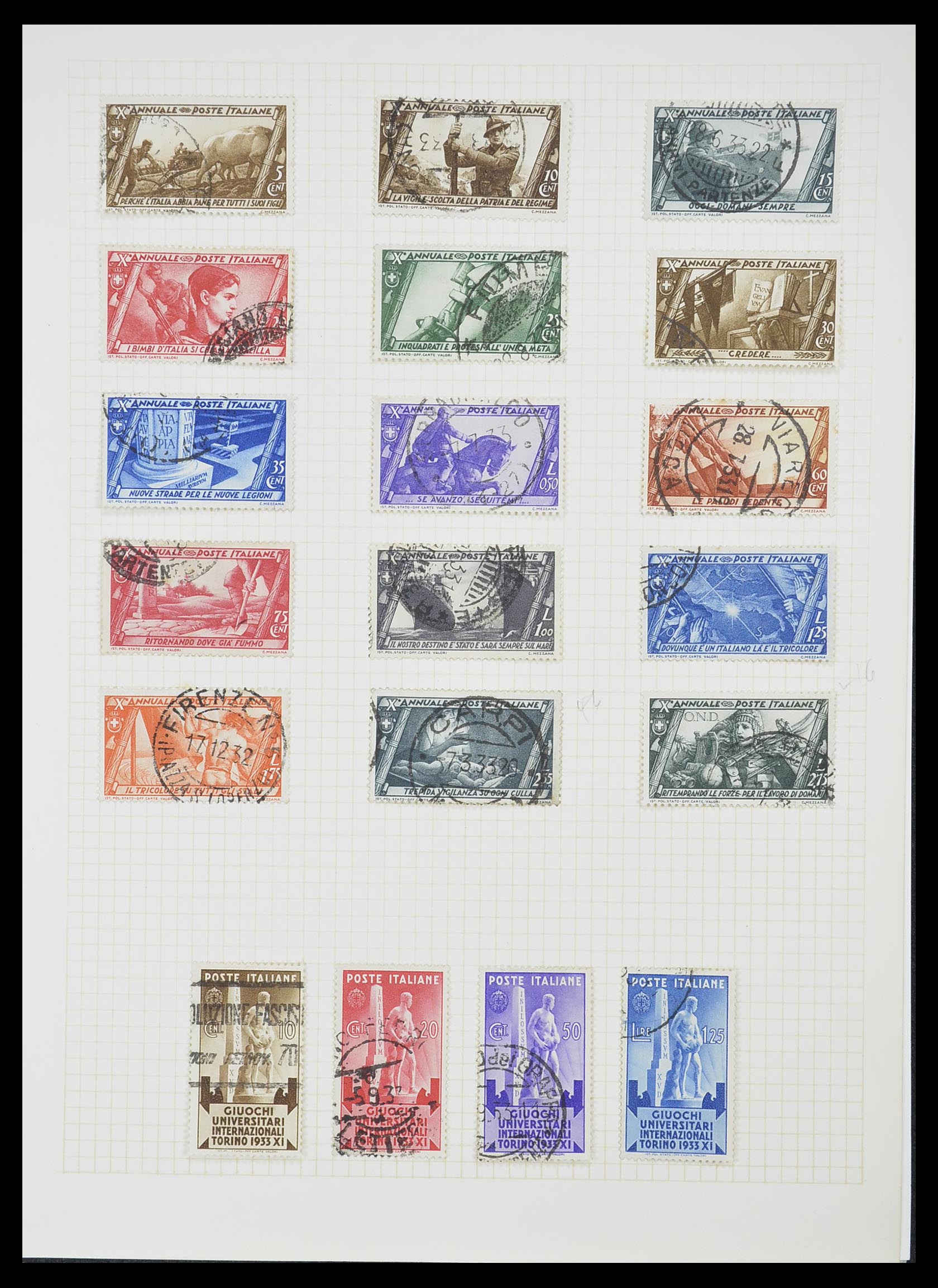 33428 055 - Postzegelverzameling 33428 Italië en Staten 1850-2005.