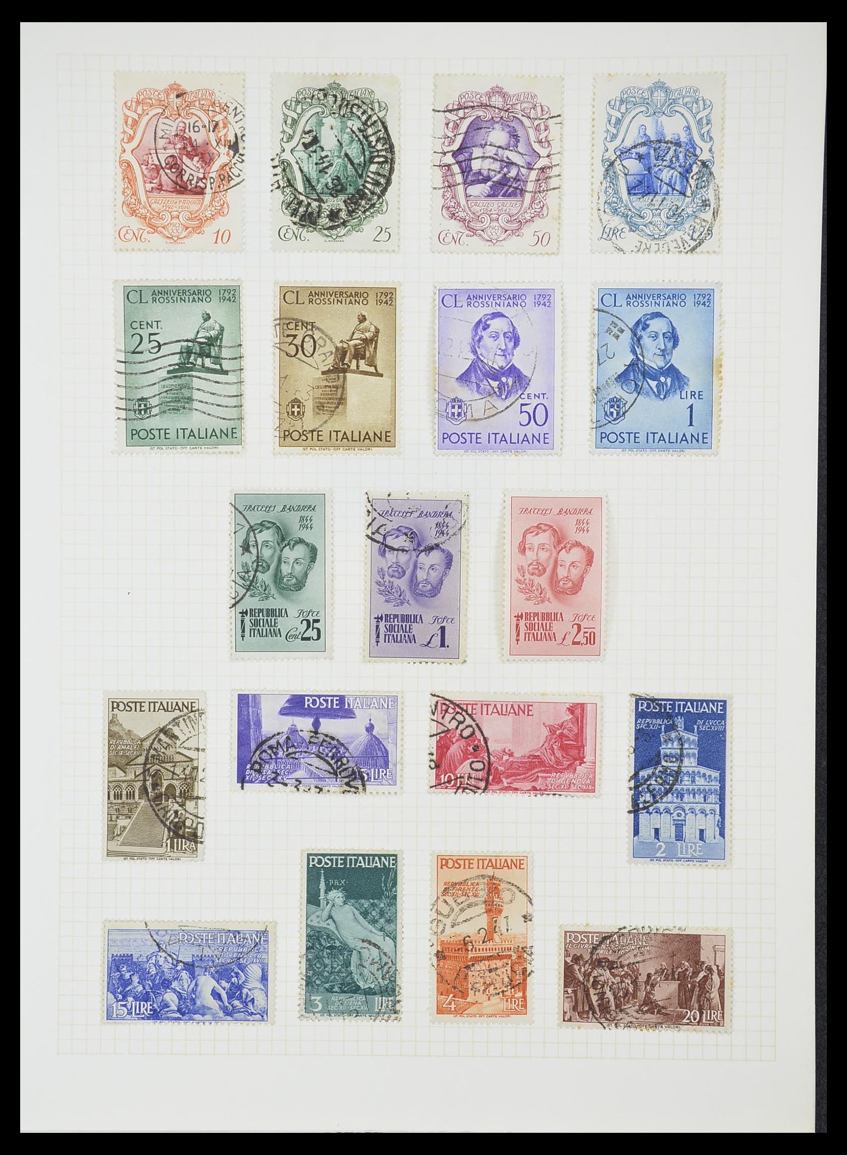 33428 068 - Postzegelverzameling 33428 Italië en Staten 1850-2005.