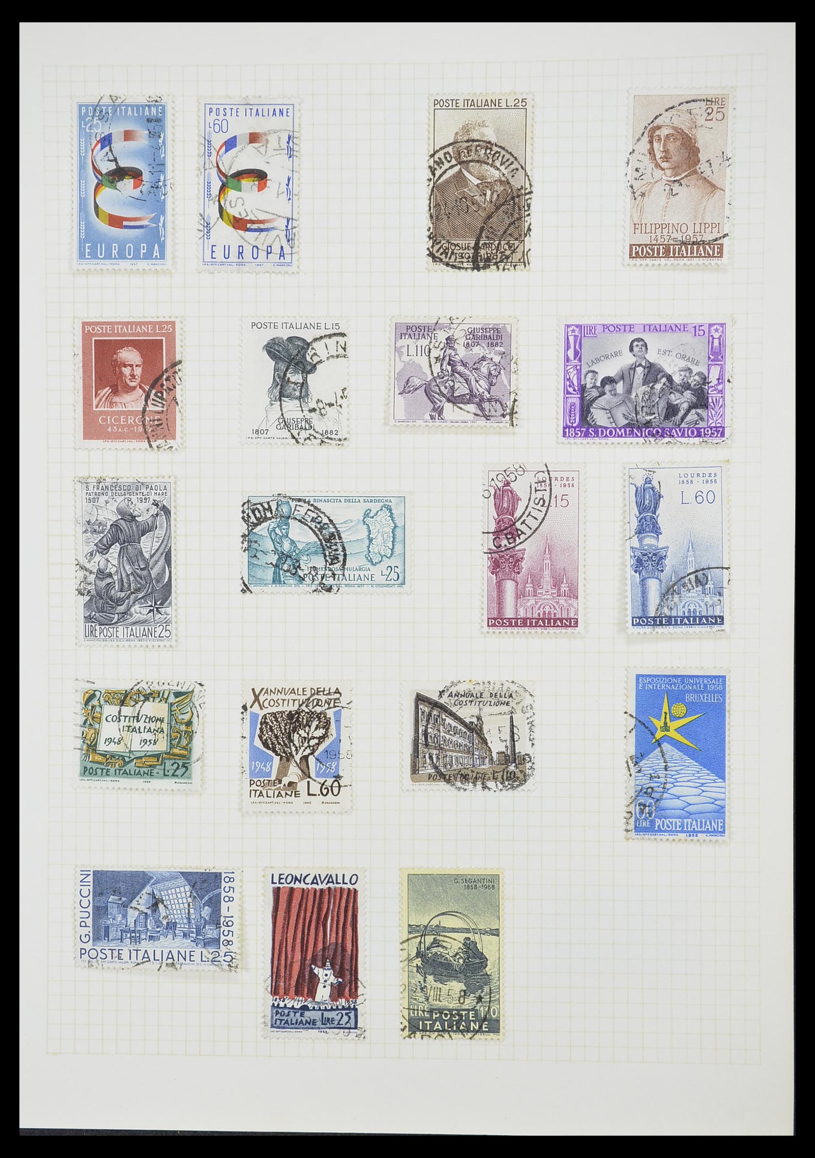 33428 088 - Postzegelverzameling 33428 Italië en Staten 1850-2005.