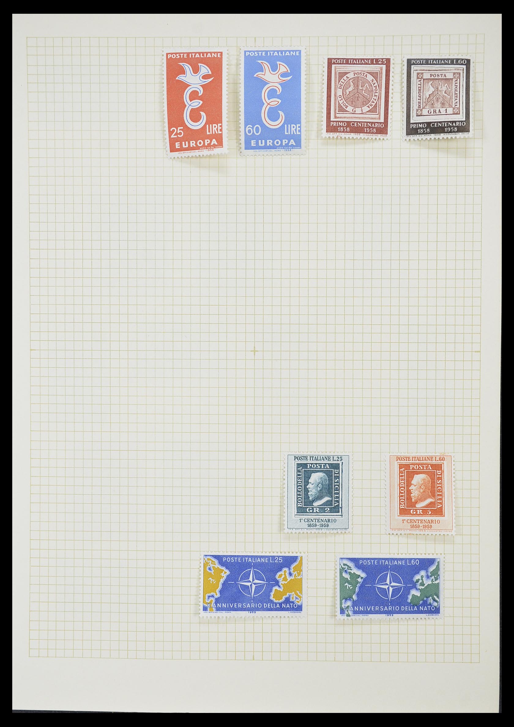 33428 089 - Postzegelverzameling 33428 Italië en Staten 1850-2005.