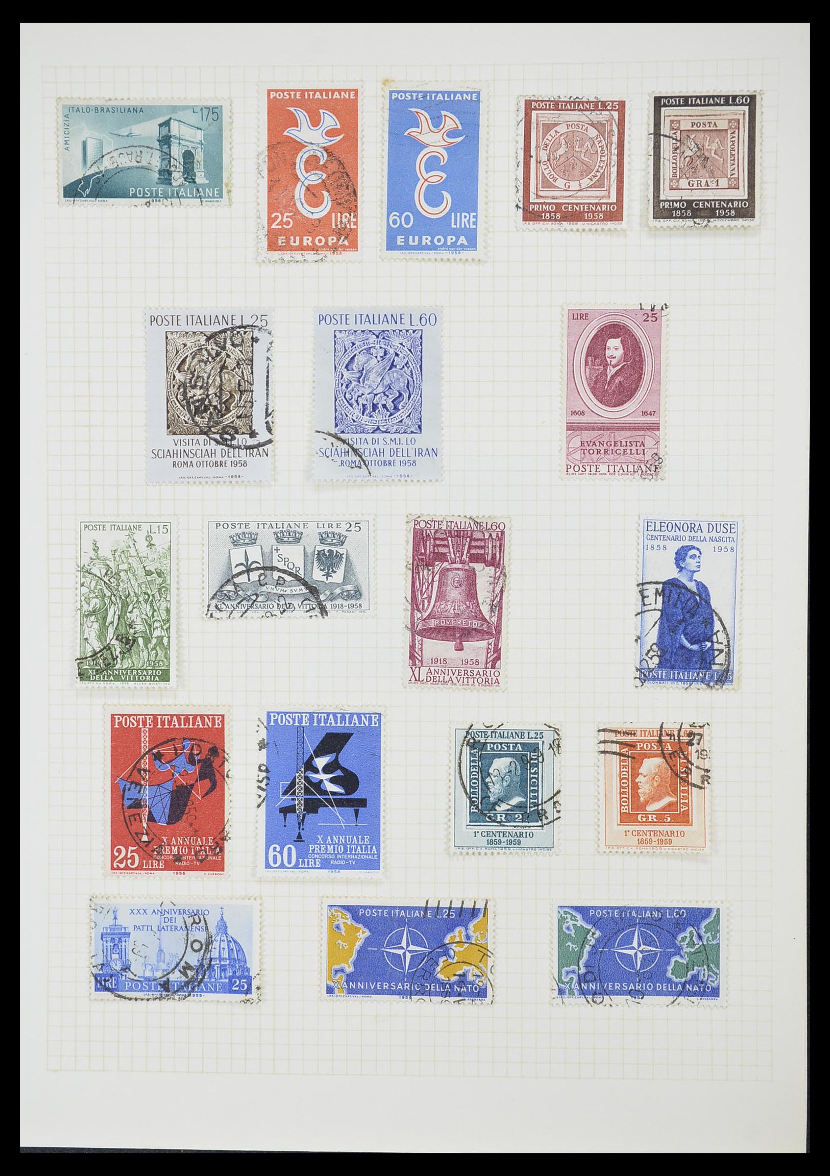 33428 090 - Postzegelverzameling 33428 Italië en Staten 1850-2005.