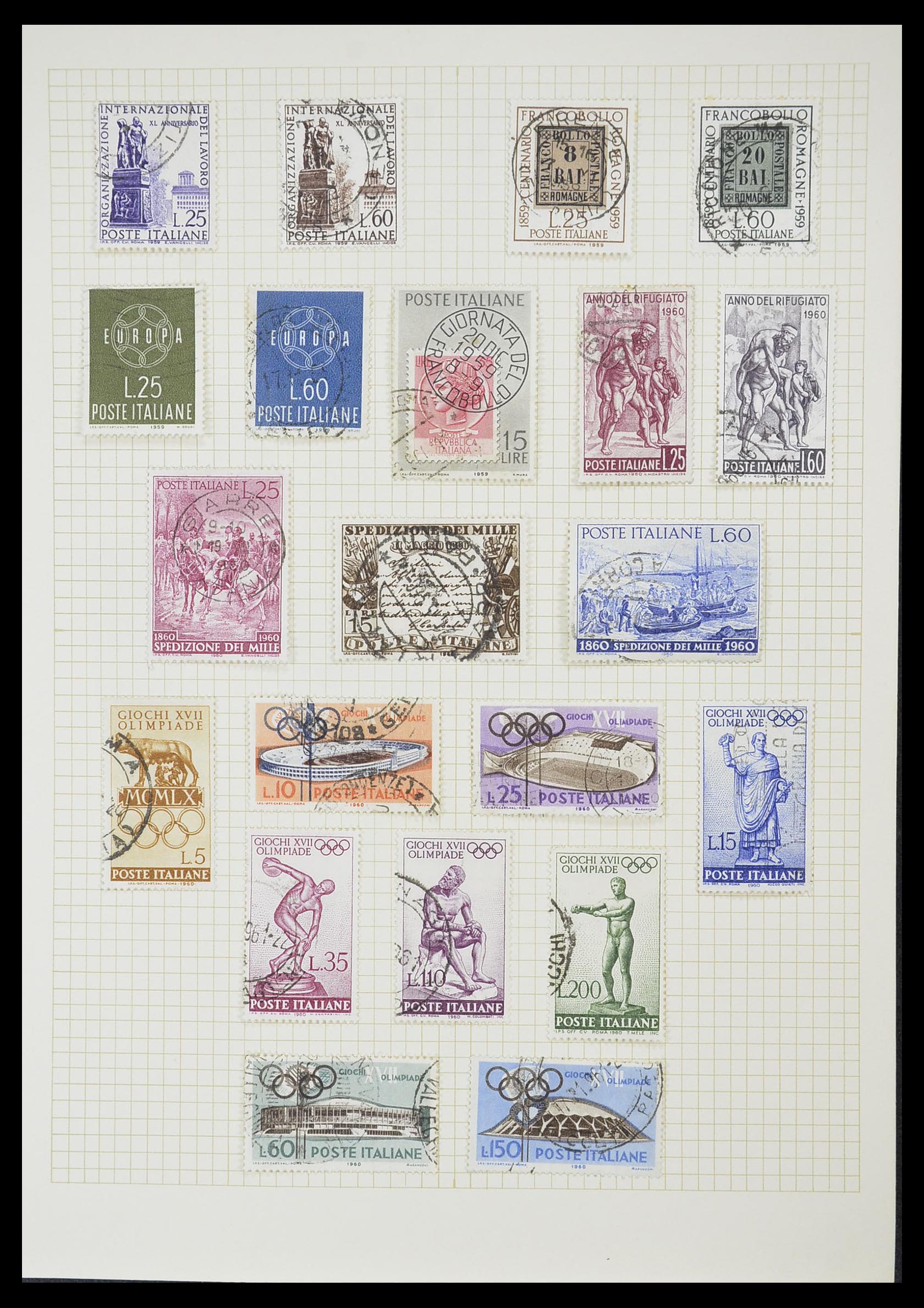 33428 094 - Postzegelverzameling 33428 Italië en Staten 1850-2005.