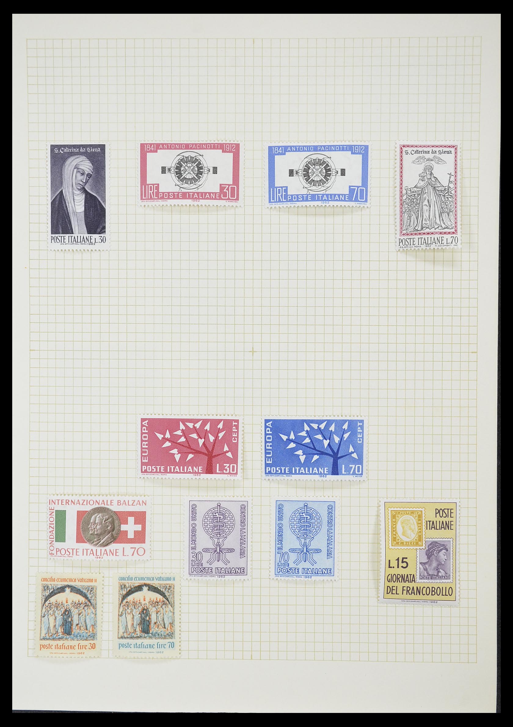 33428 097 - Postzegelverzameling 33428 Italië en Staten 1850-2005.
