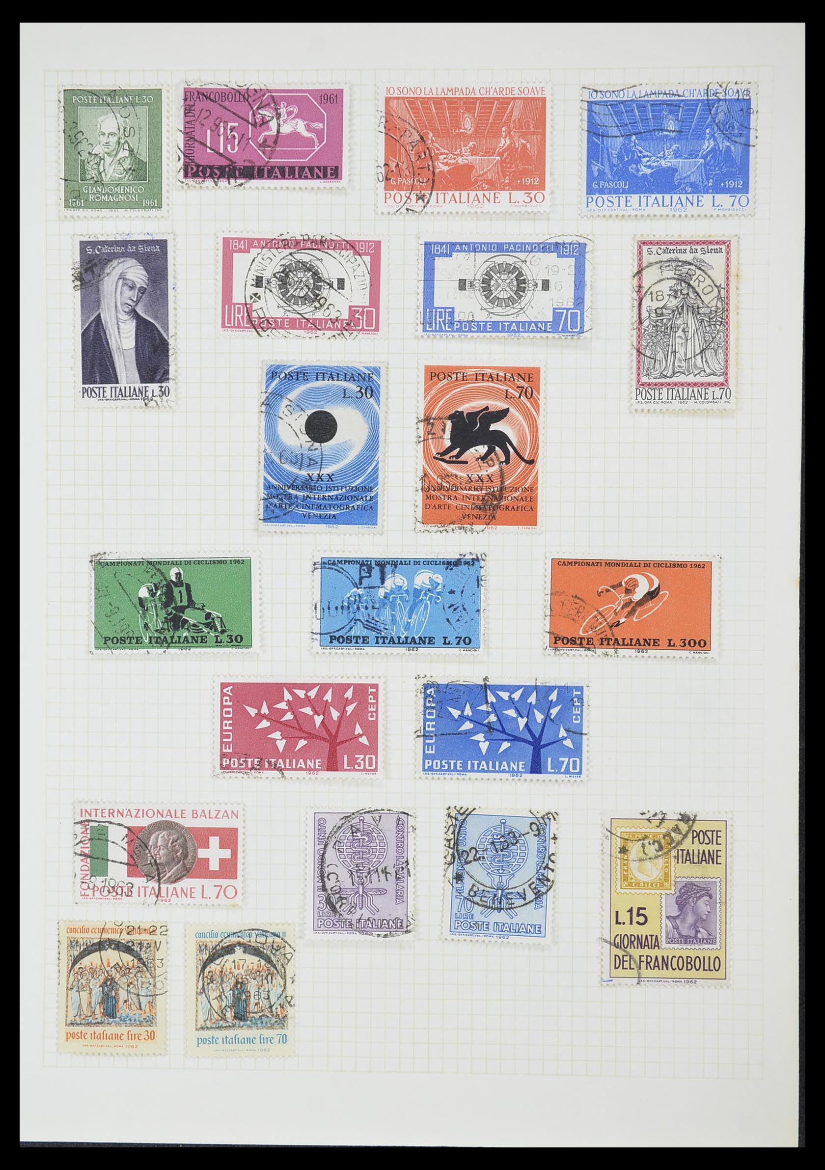 33428 098 - Postzegelverzameling 33428 Italië en Staten 1850-2005.