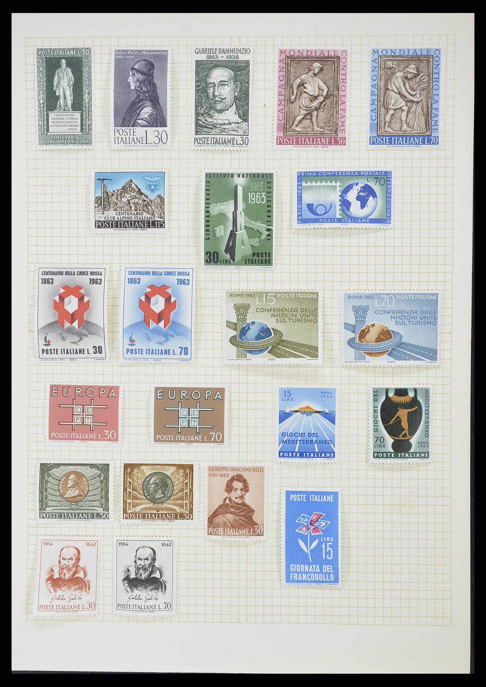 33428 099 - Postzegelverzameling 33428 Italië en Staten 1850-2005.