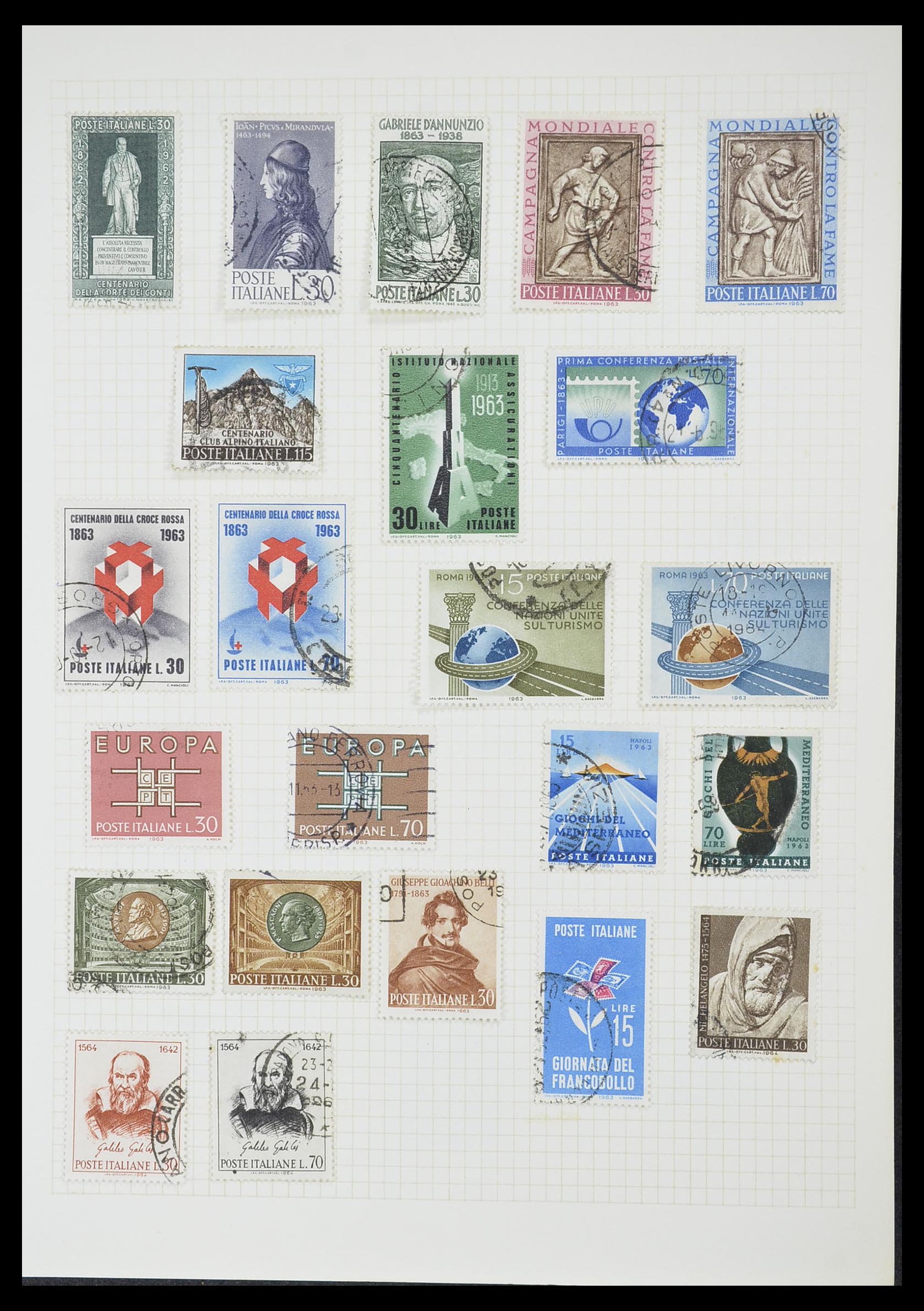 33428 100 - Postzegelverzameling 33428 Italië en Staten 1850-2005.