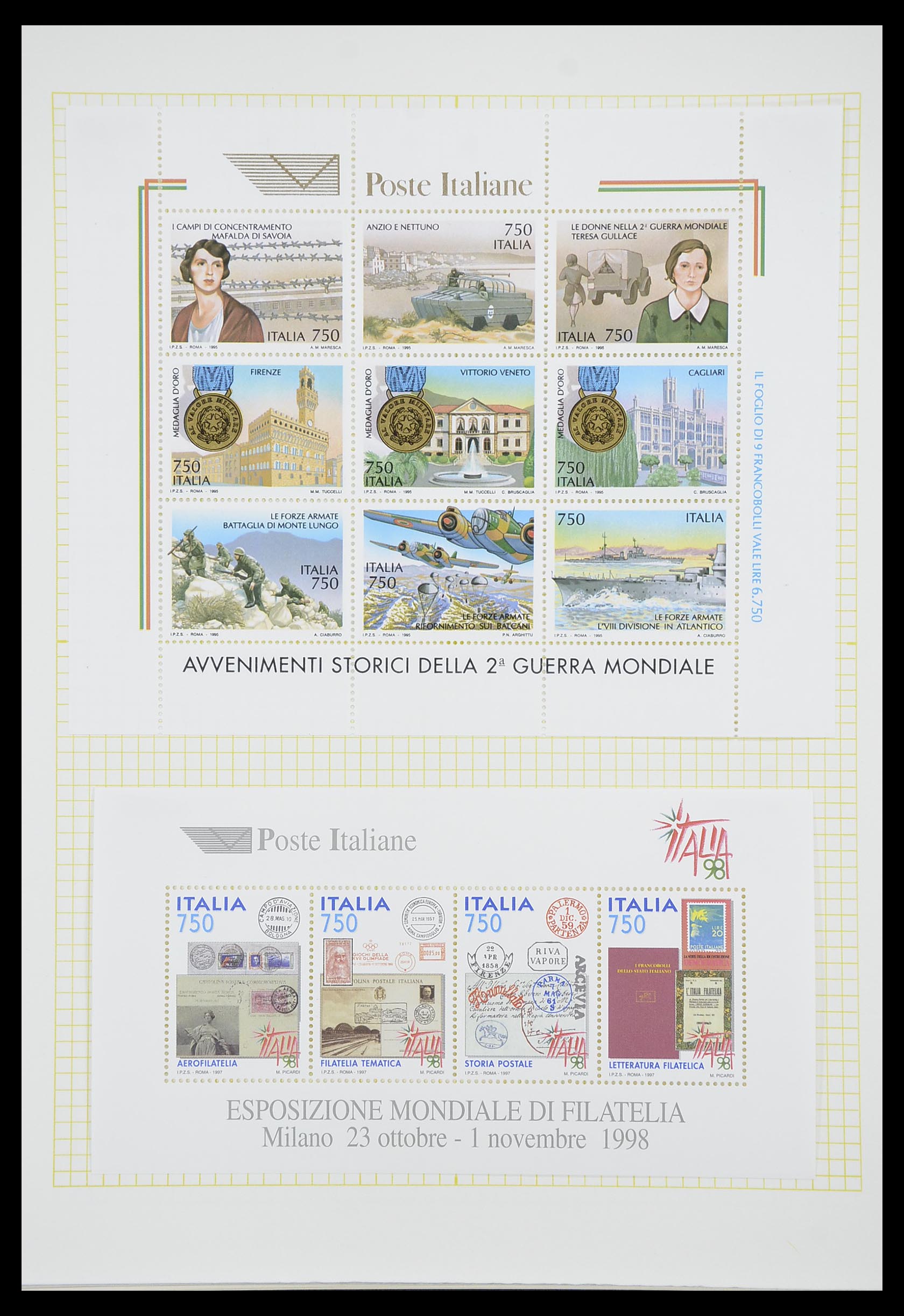 33428 301 - Postzegelverzameling 33428 Italië en Staten 1850-2005.