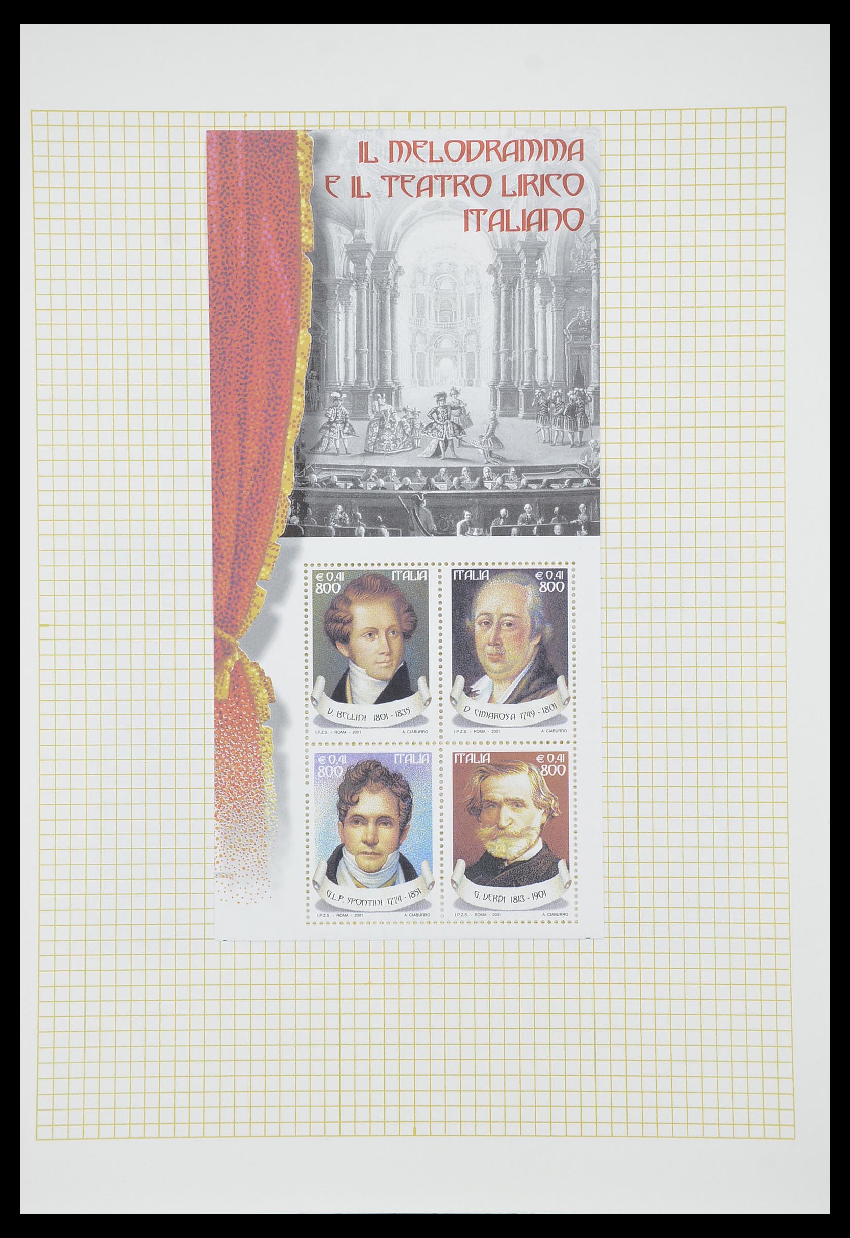 33428 309 - Postzegelverzameling 33428 Italië en Staten 1850-2005.