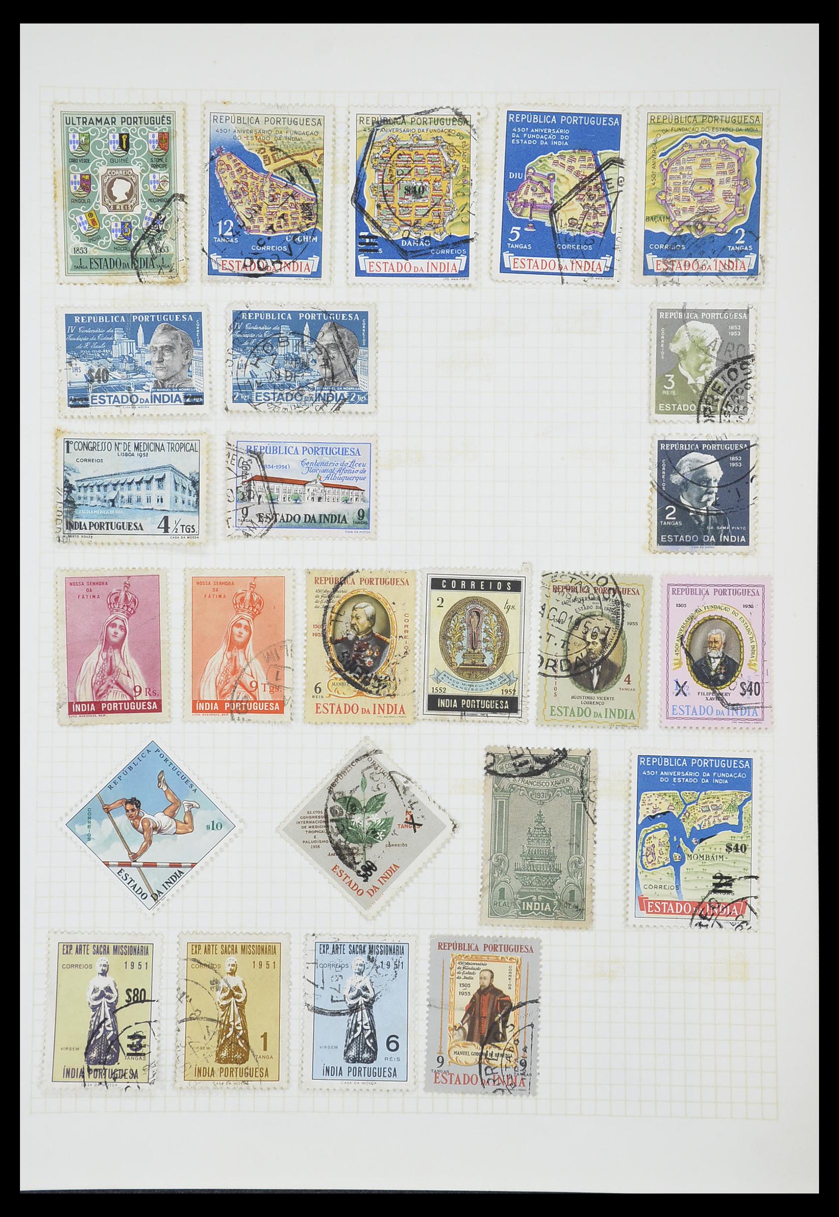 33429 083 - Stamp collection 33429 Portugese colonies 1868-1960.