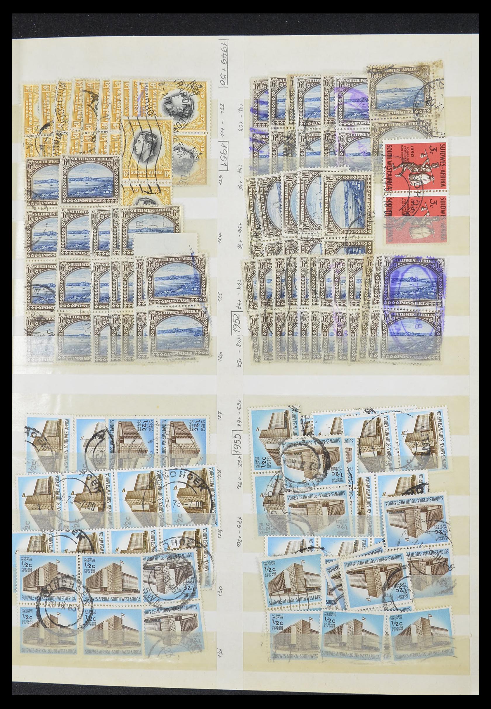 33431 001 - Postzegelverzameling 33431 Zuid West Afrika 1930-1960.