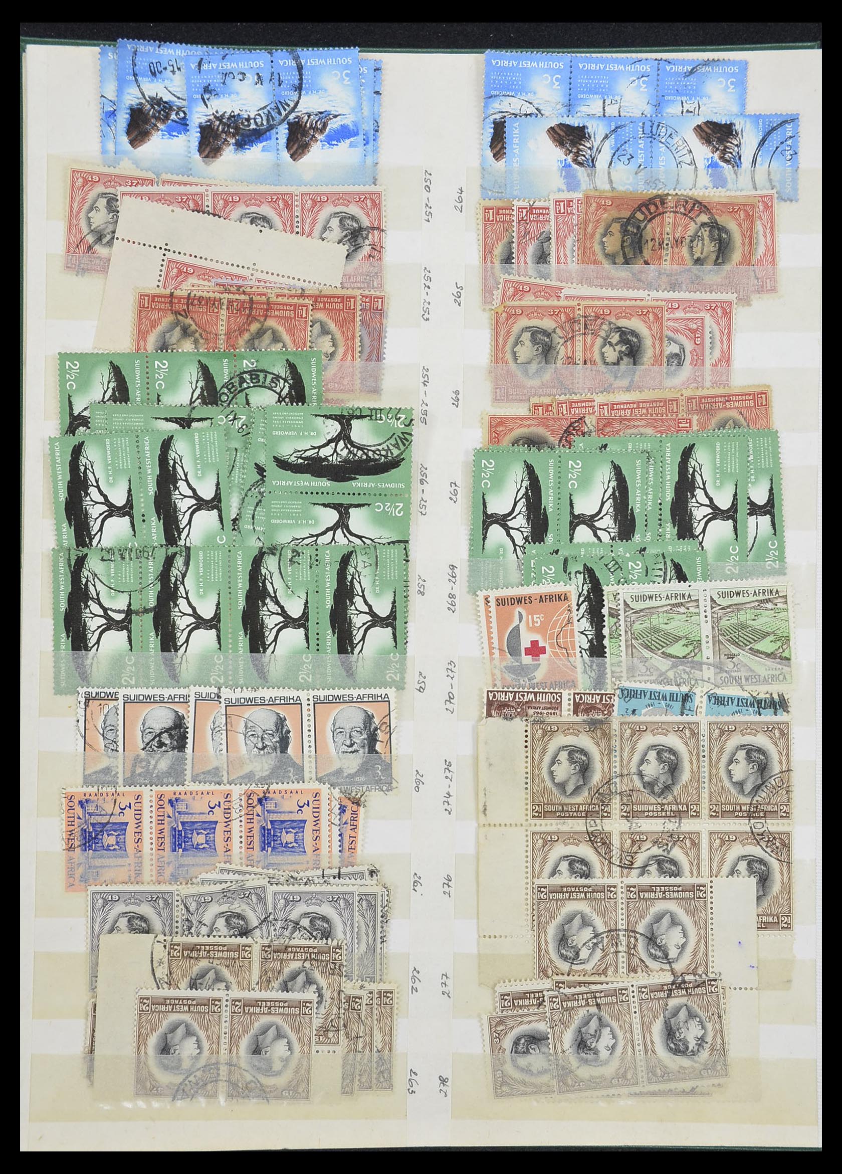 33431 004 - Postzegelverzameling 33431 Zuid West Afrika 1930-1960.