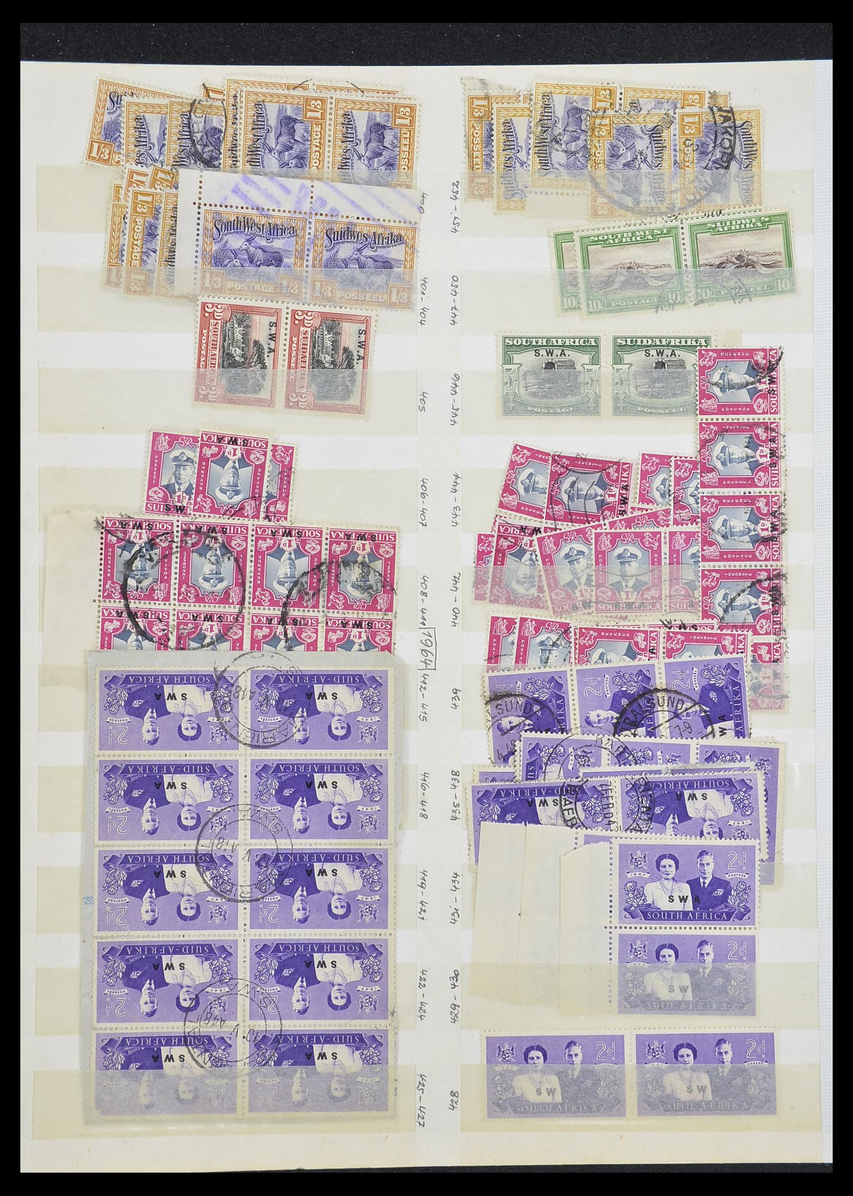 33431 008 - Postzegelverzameling 33431 Zuid West Afrika 1930-1960.