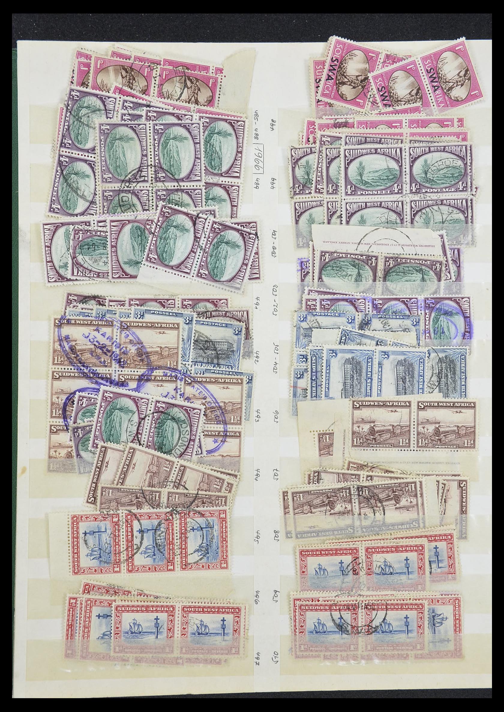 33431 010 - Postzegelverzameling 33431 Zuid West Afrika 1930-1960.
