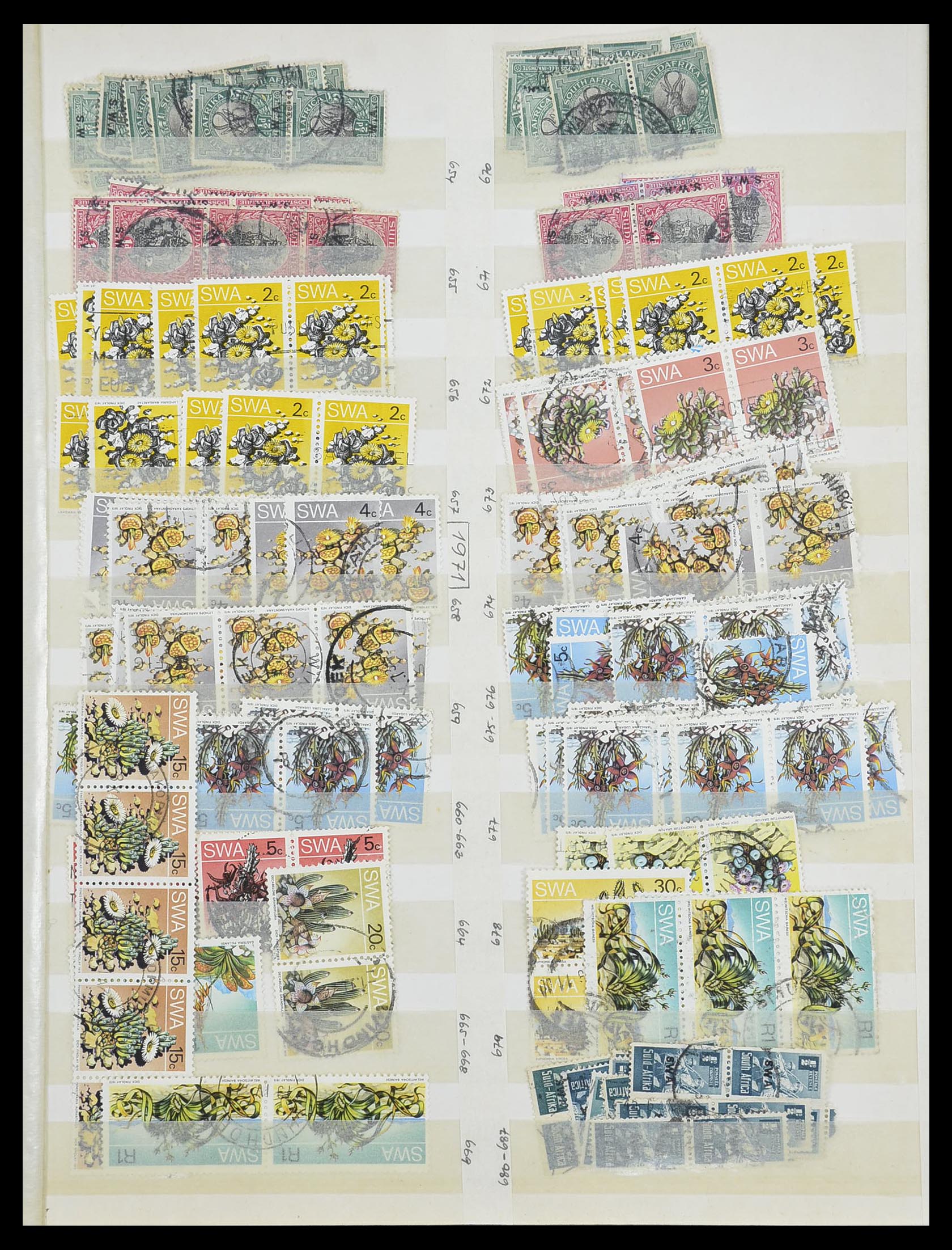 33431 015 - Stamp collection 33431 South West Africa 1930-1960.