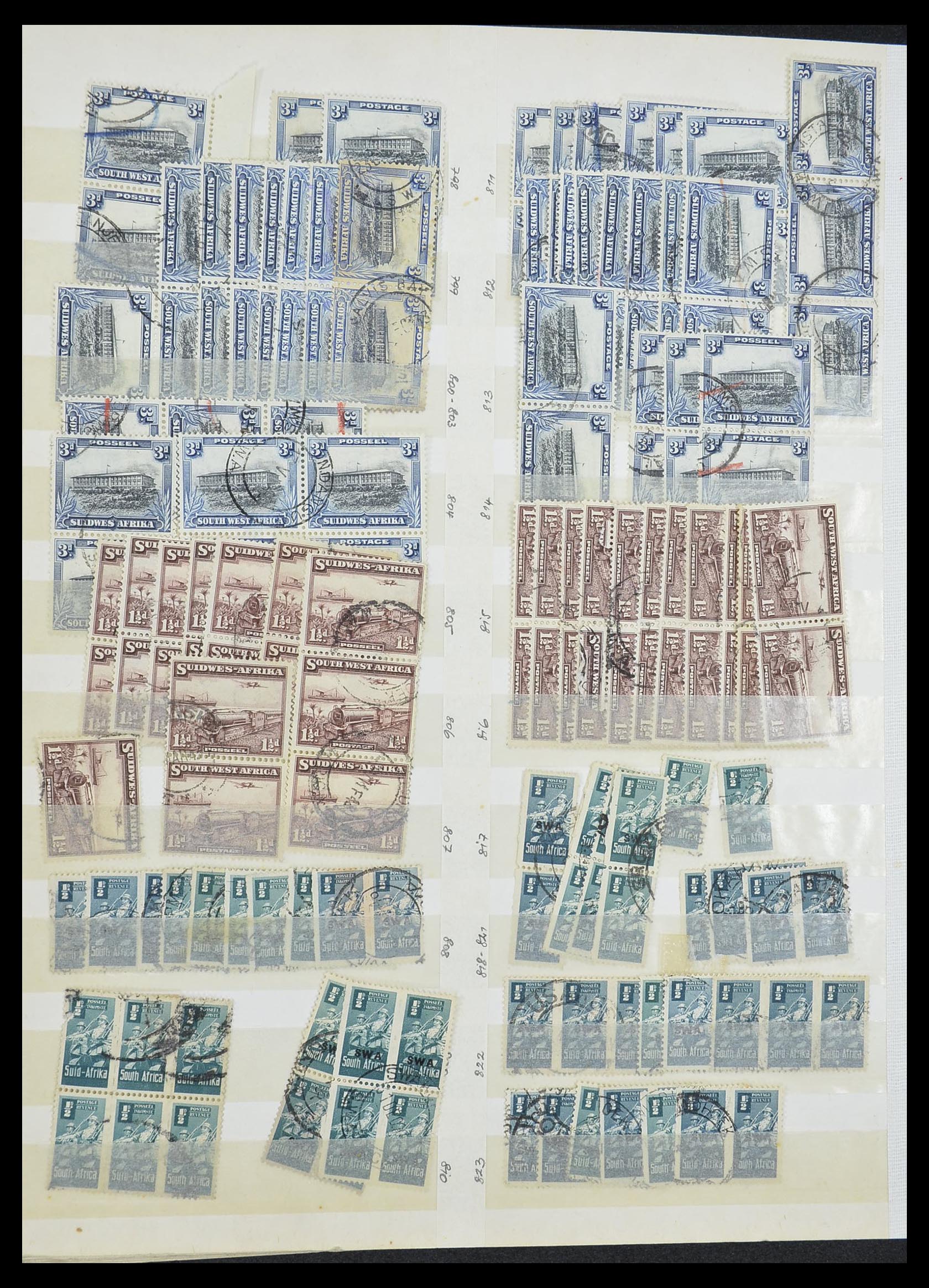 33431 020 - Postzegelverzameling 33431 Zuid West Afrika 1930-1960.