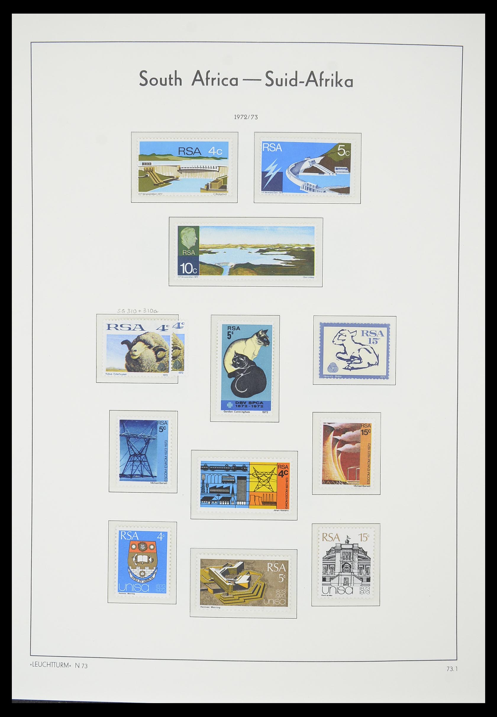 33432 042 - Postzegelverzameling 33432 Zuid Afrika 1910-2001.