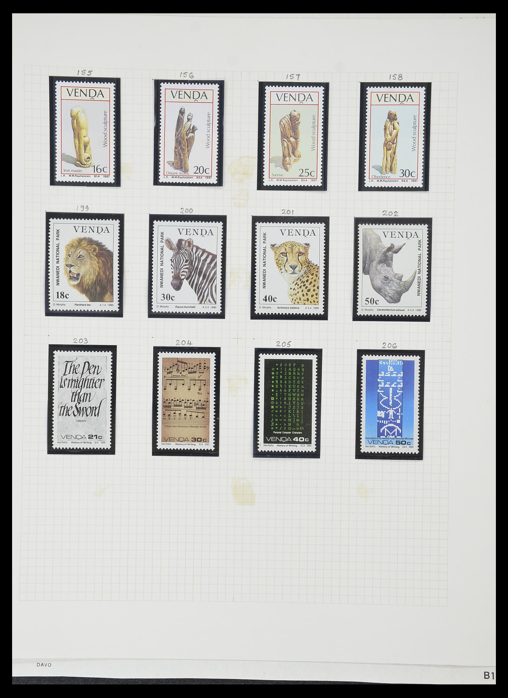 33432 229 - Postzegelverzameling 33432 Zuid Afrika 1910-2001.