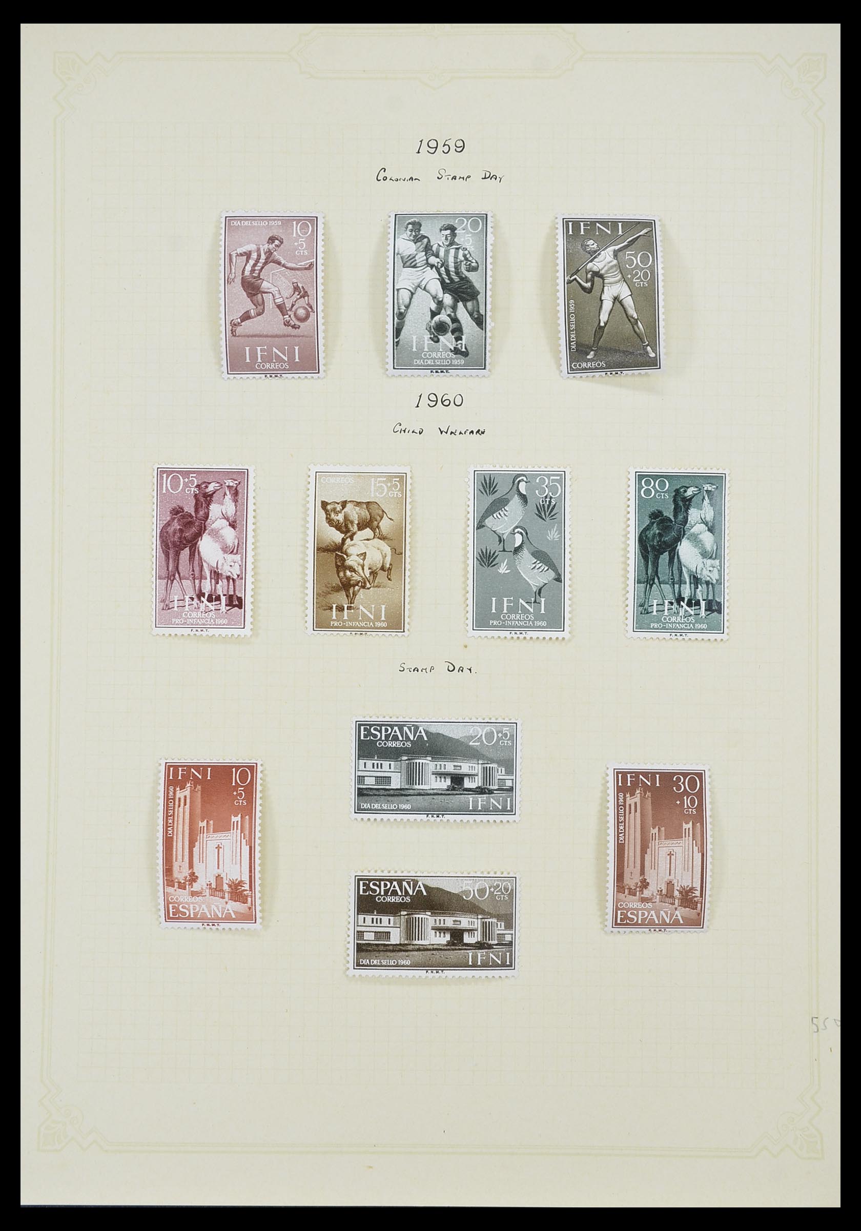 33437 013 - Postzegelverzameling 33437 Spaanse koloniën 1894-1967.