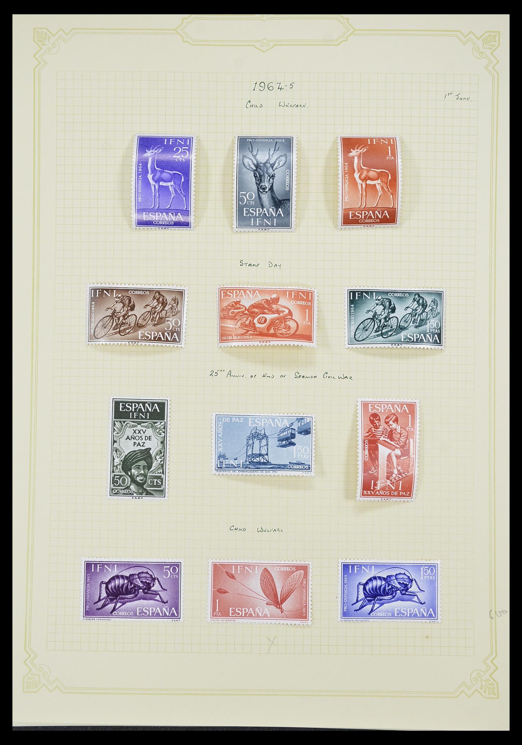 33437 018 - Postzegelverzameling 33437 Spaanse koloniën 1894-1967.
