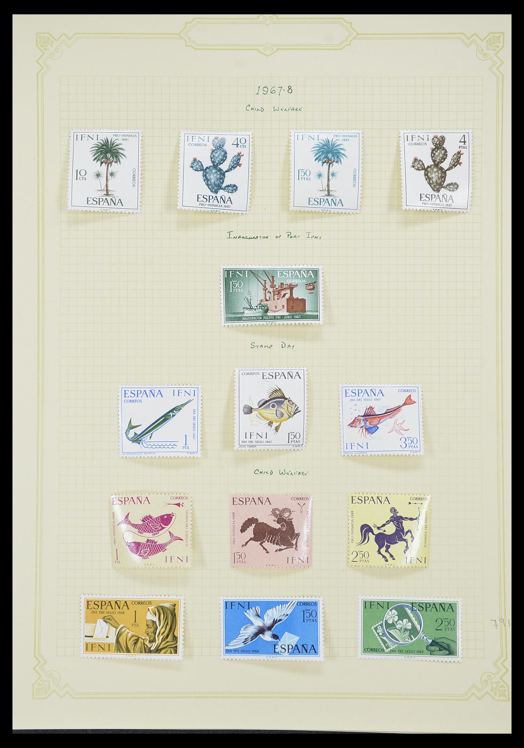 33437 021 - Postzegelverzameling 33437 Spaanse koloniën 1894-1967.