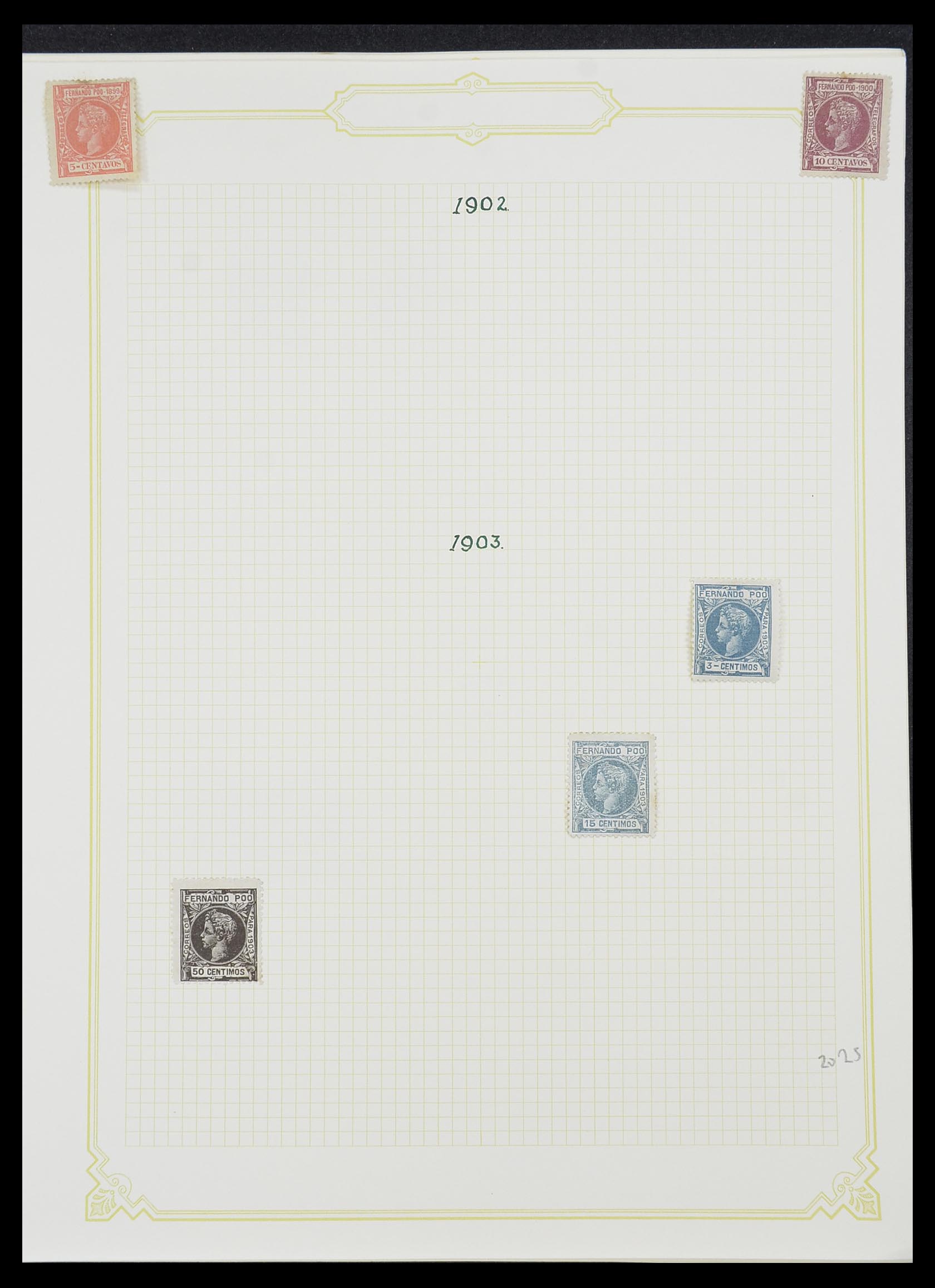 33437 035 - Postzegelverzameling 33437 Spaanse koloniën 1894-1967.