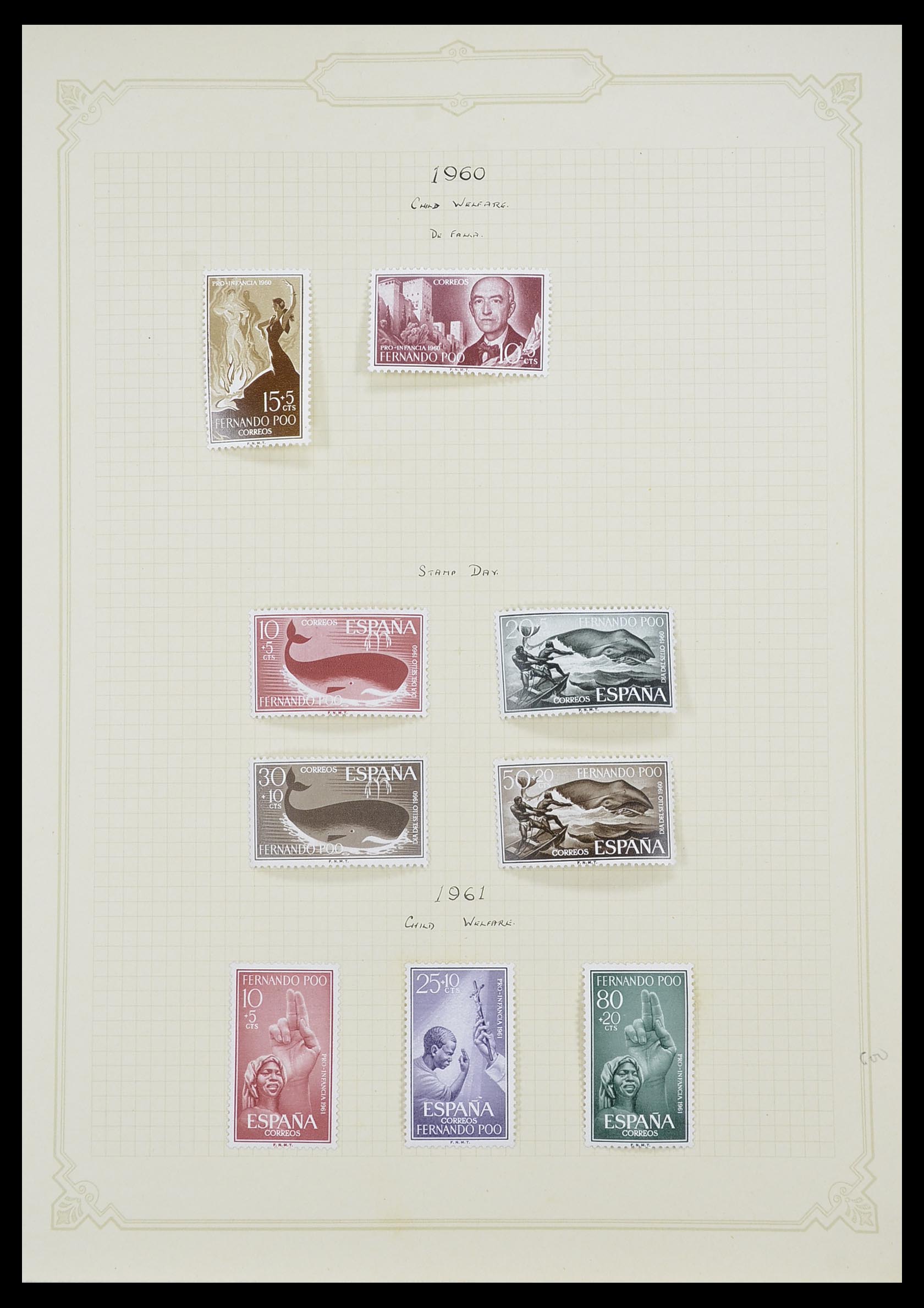 33437 038 - Postzegelverzameling 33437 Spaanse koloniën 1894-1967.