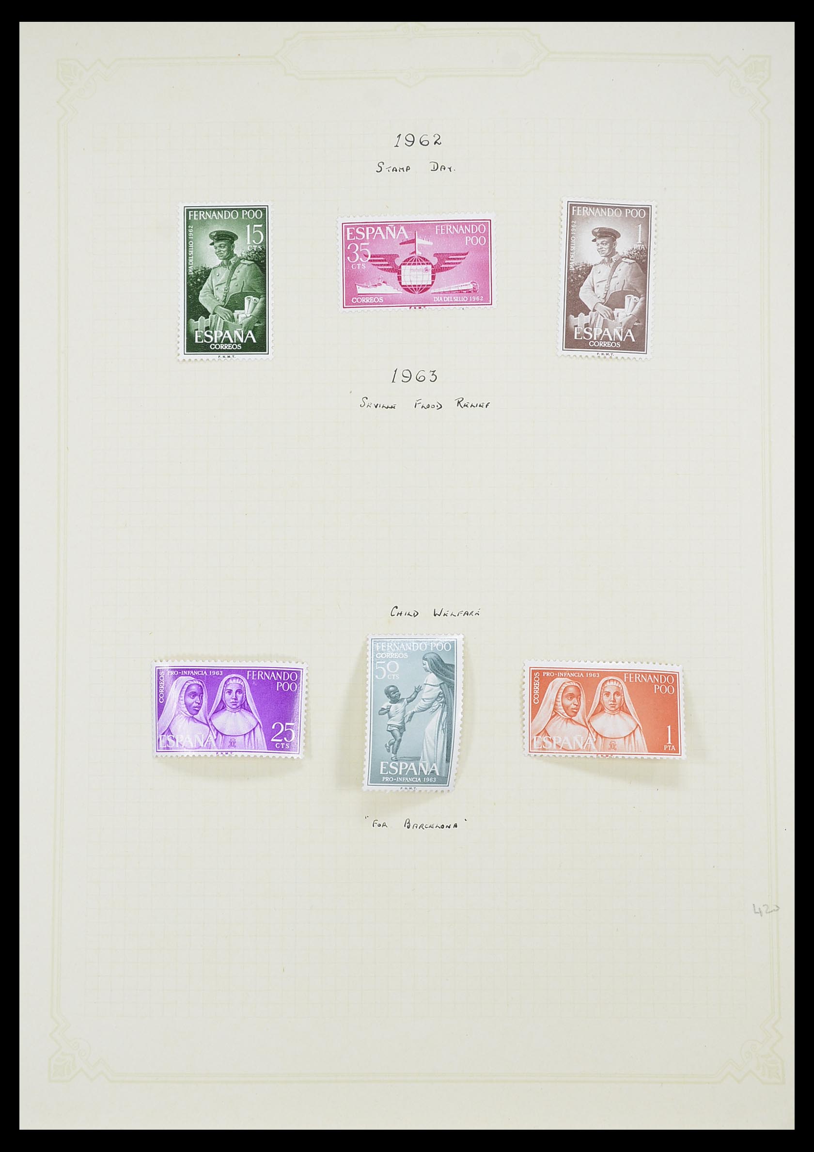 33437 040 - Postzegelverzameling 33437 Spaanse koloniën 1894-1967.