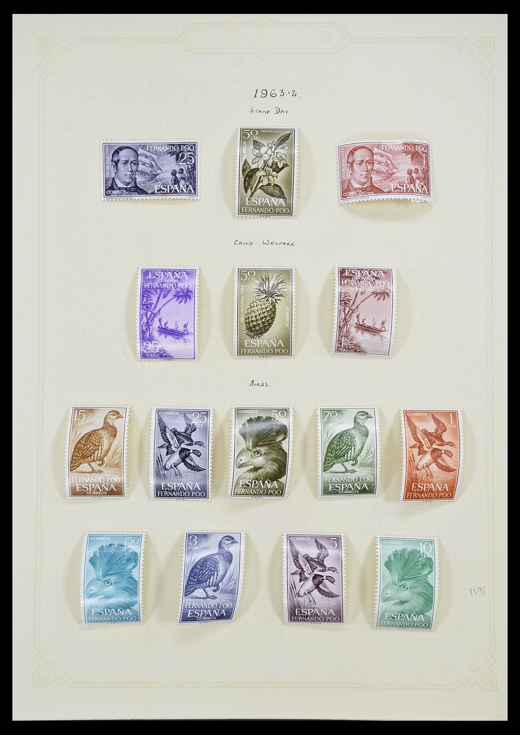 33437 041 - Postzegelverzameling 33437 Spaanse koloniën 1894-1967.