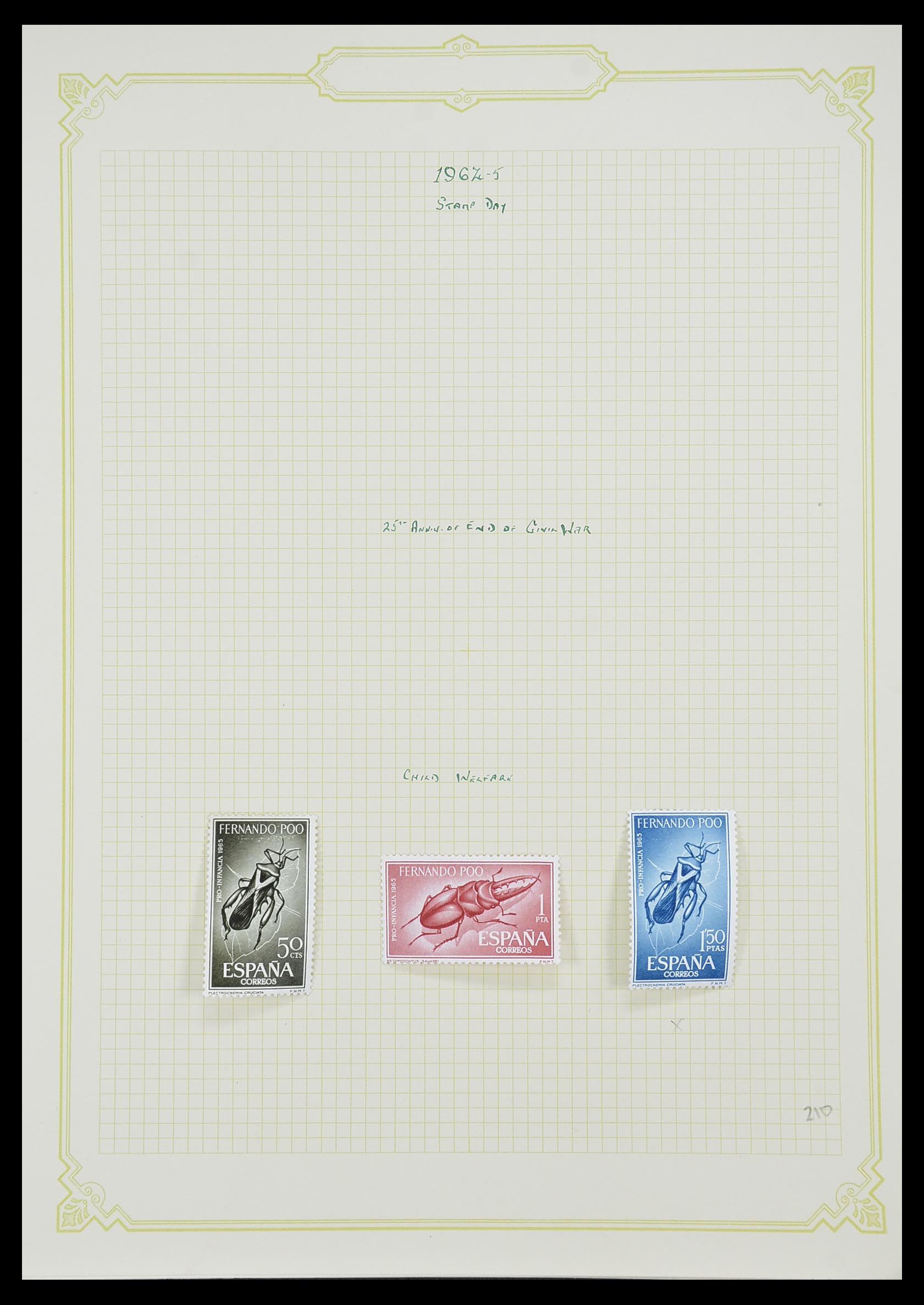 33437 042 - Postzegelverzameling 33437 Spaanse koloniën 1894-1967.