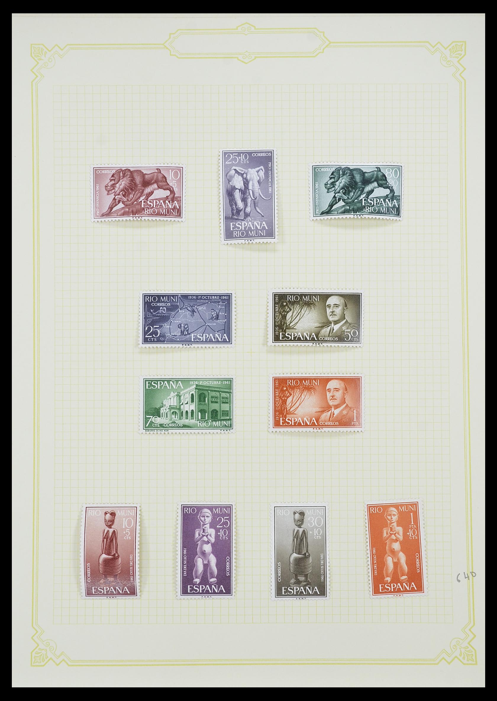 33437 047 - Postzegelverzameling 33437 Spaanse koloniën 1894-1967.