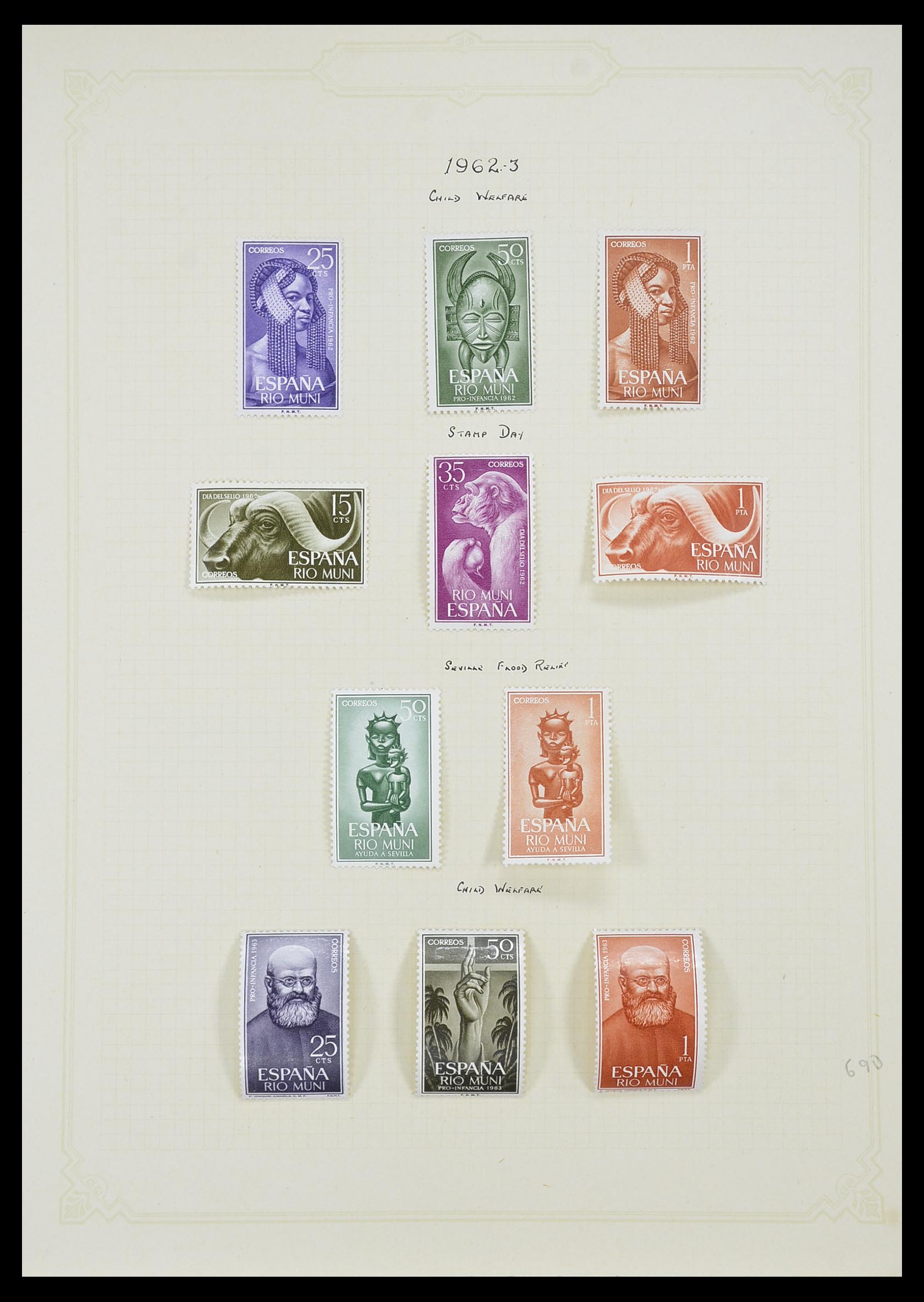33437 048 - Postzegelverzameling 33437 Spaanse koloniën 1894-1967.