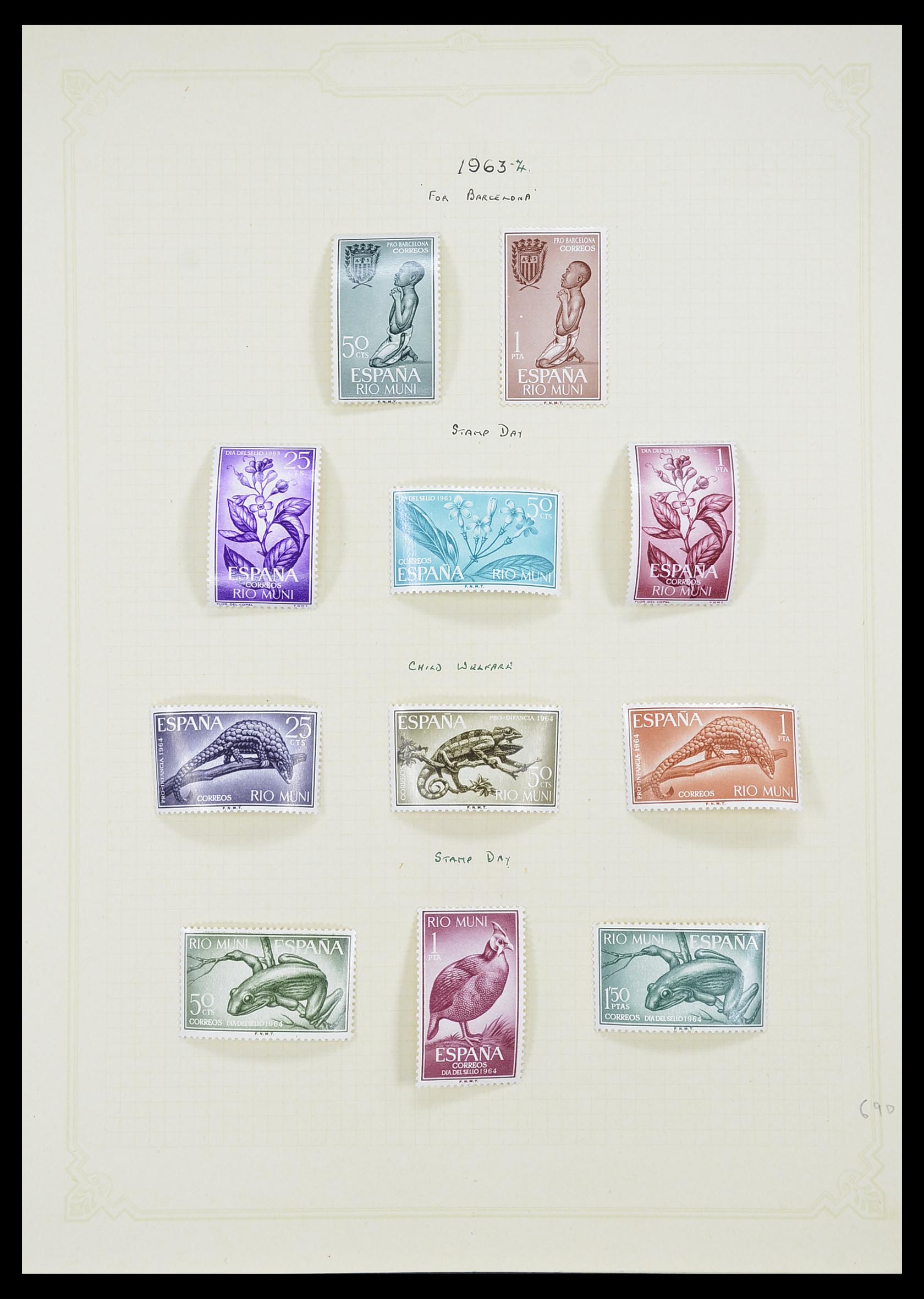 33437 049 - Postzegelverzameling 33437 Spaanse koloniën 1894-1967.