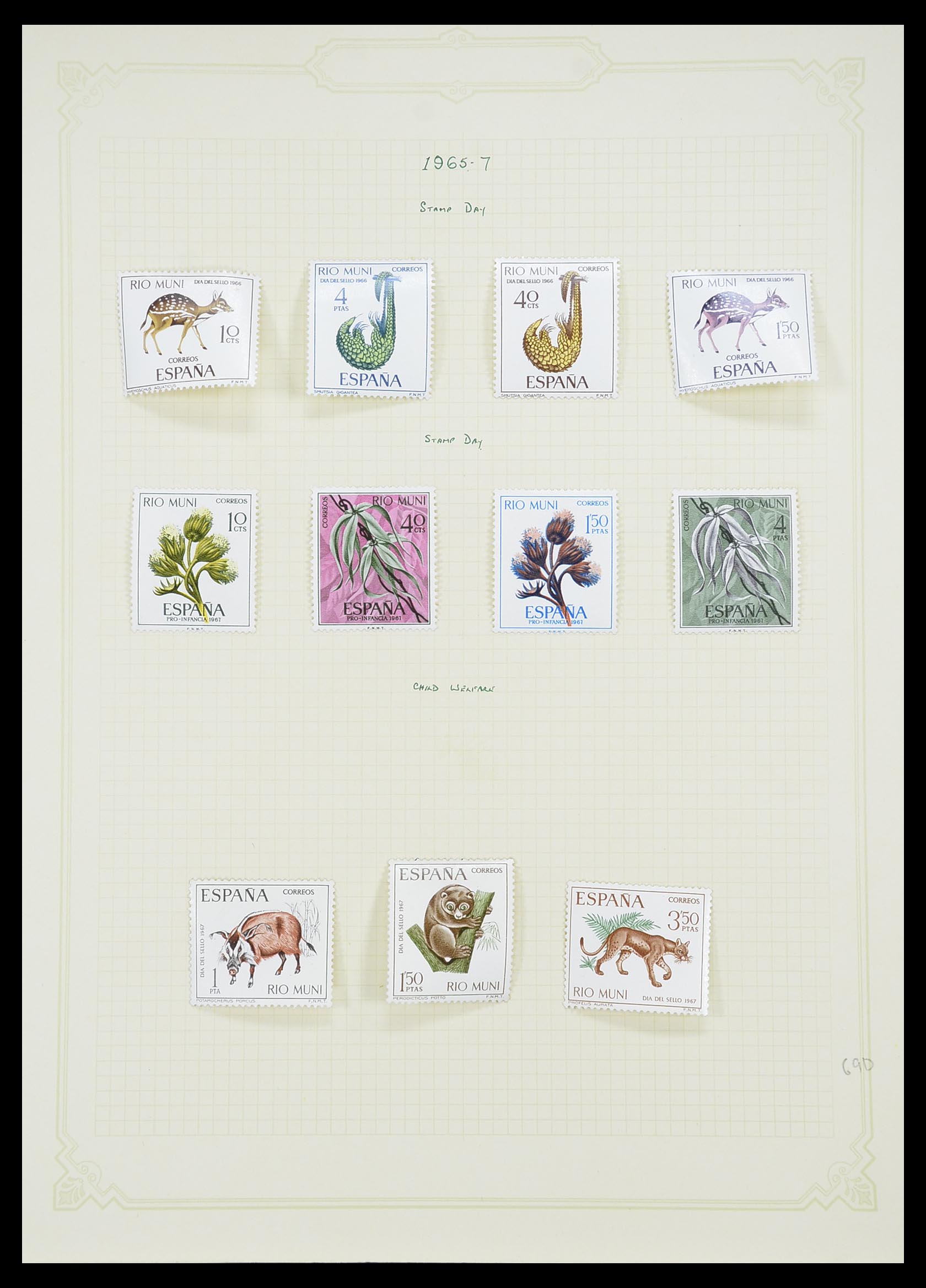 33437 052 - Postzegelverzameling 33437 Spaanse koloniën 1894-1967.