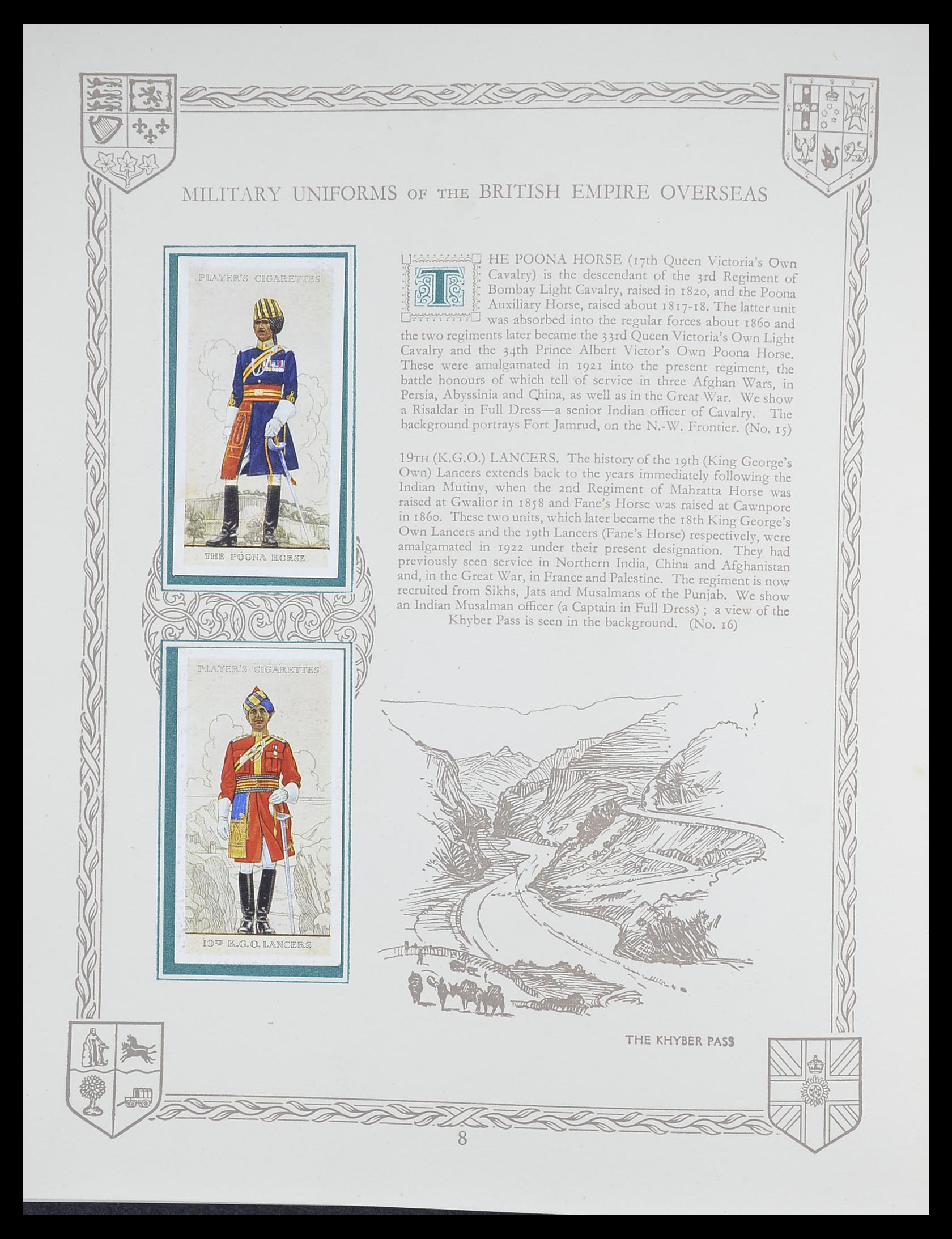 33444 008 - Postzegelverzameling 33444 Engeland sigarettenkaarten.
