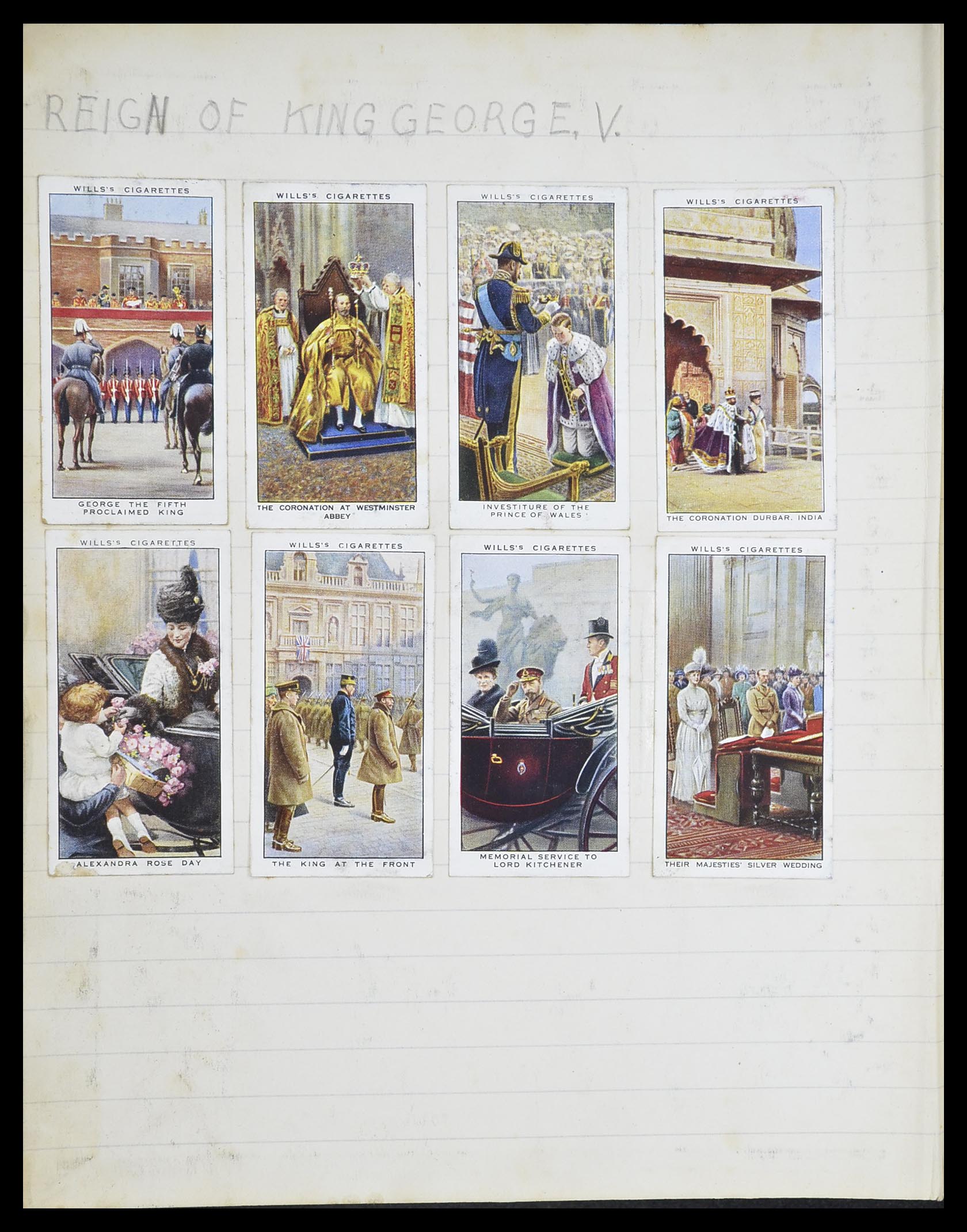 33444 038 - Postzegelverzameling 33444 Engeland sigarettenkaarten.