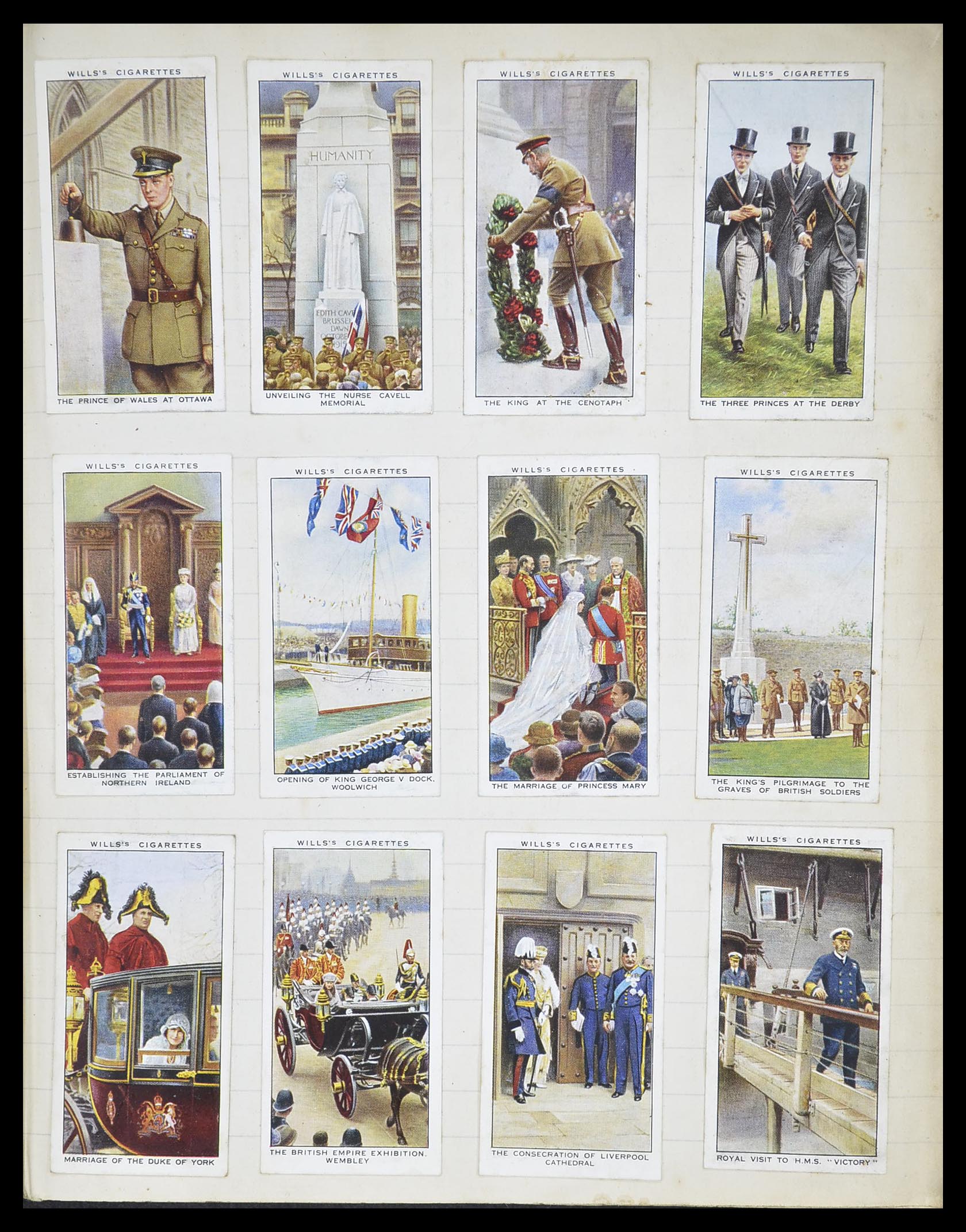 33444 039 - Postzegelverzameling 33444 Engeland sigarettenkaarten.