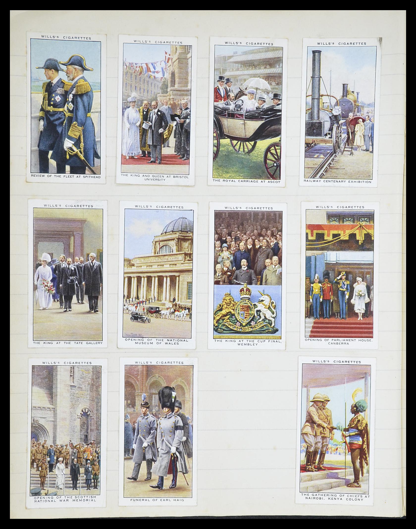 33444 040 - Postzegelverzameling 33444 Engeland sigarettenkaarten.