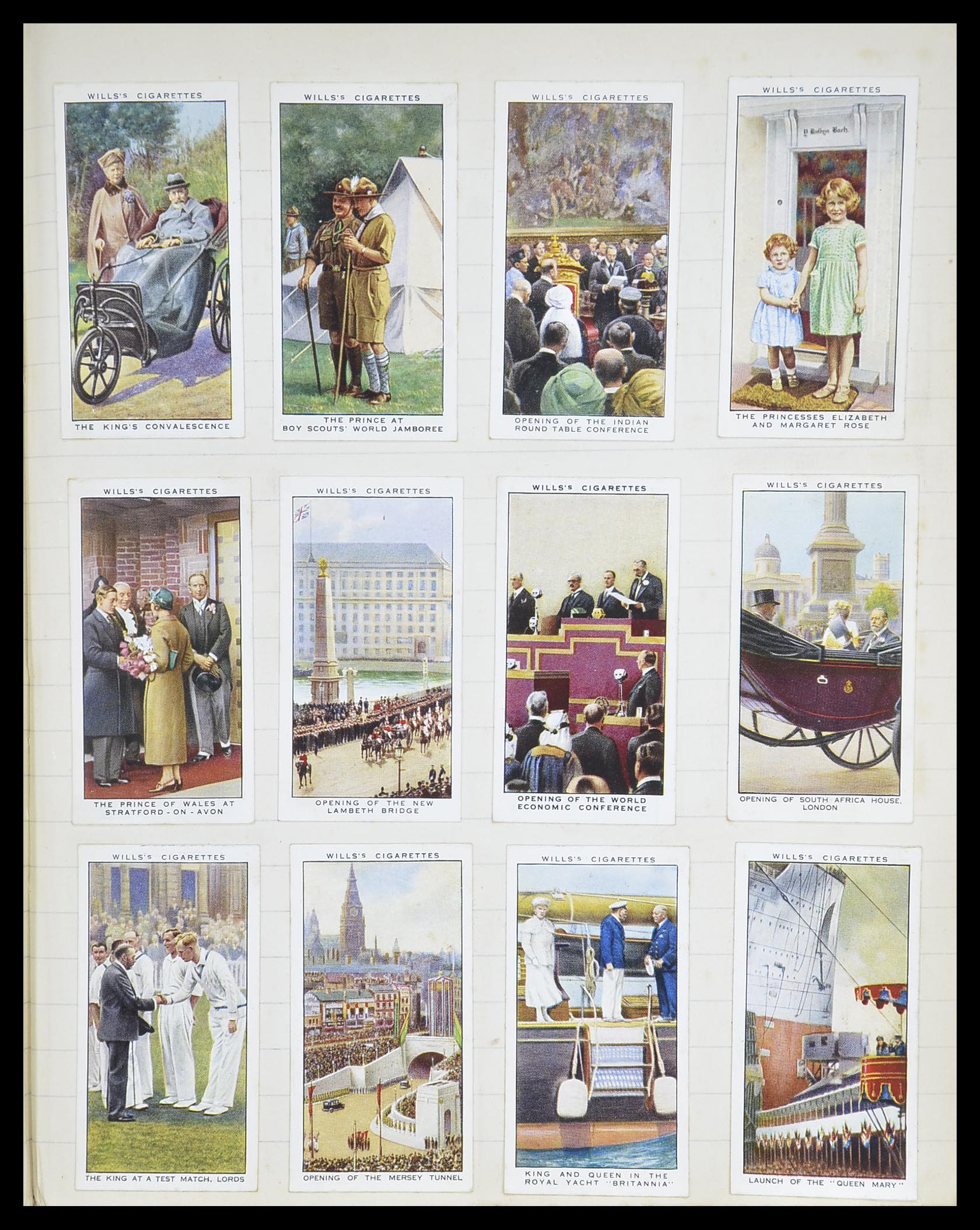 33444 041 - Postzegelverzameling 33444 Engeland sigarettenkaarten.