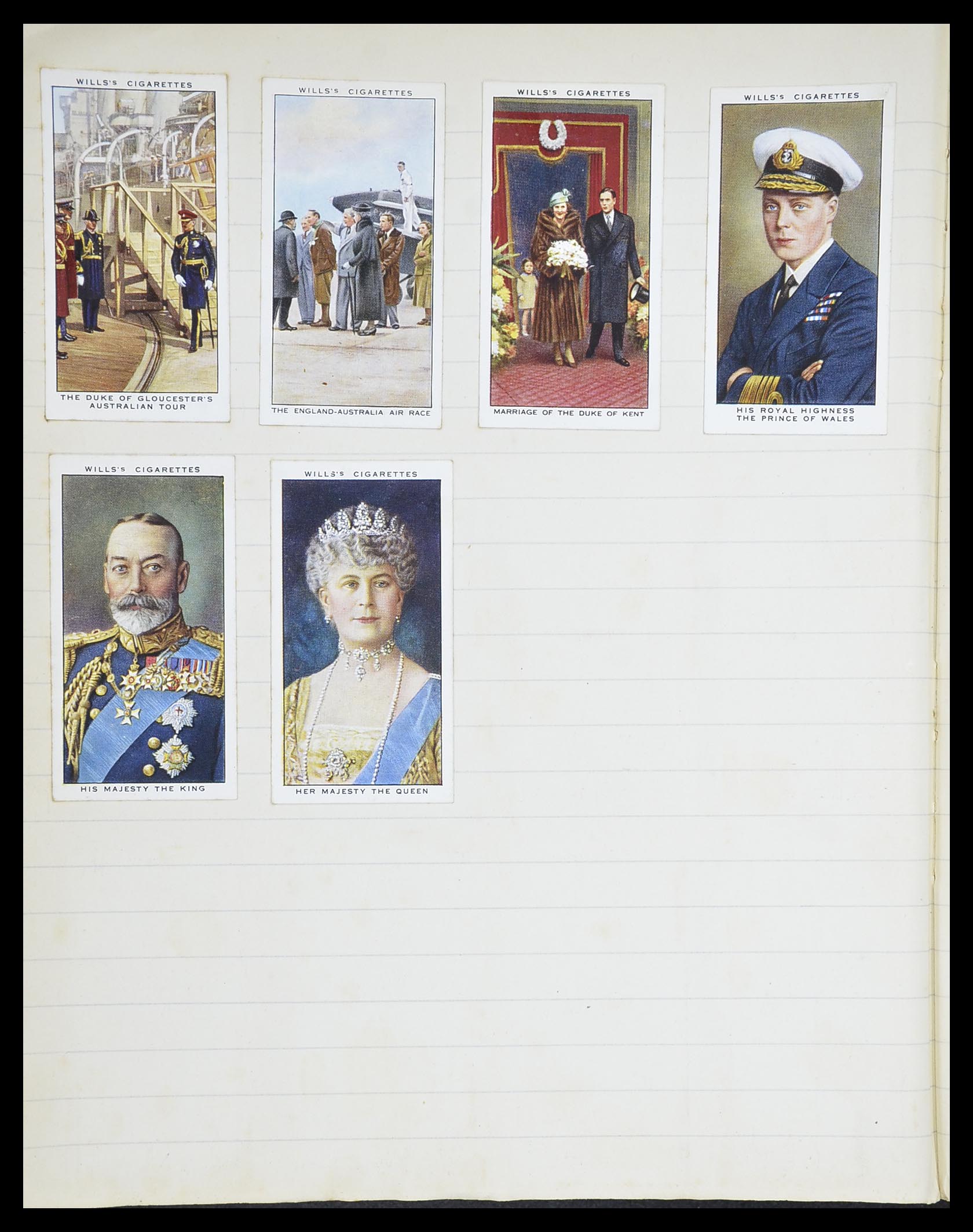 33444 042 - Postzegelverzameling 33444 Engeland sigarettenkaarten.