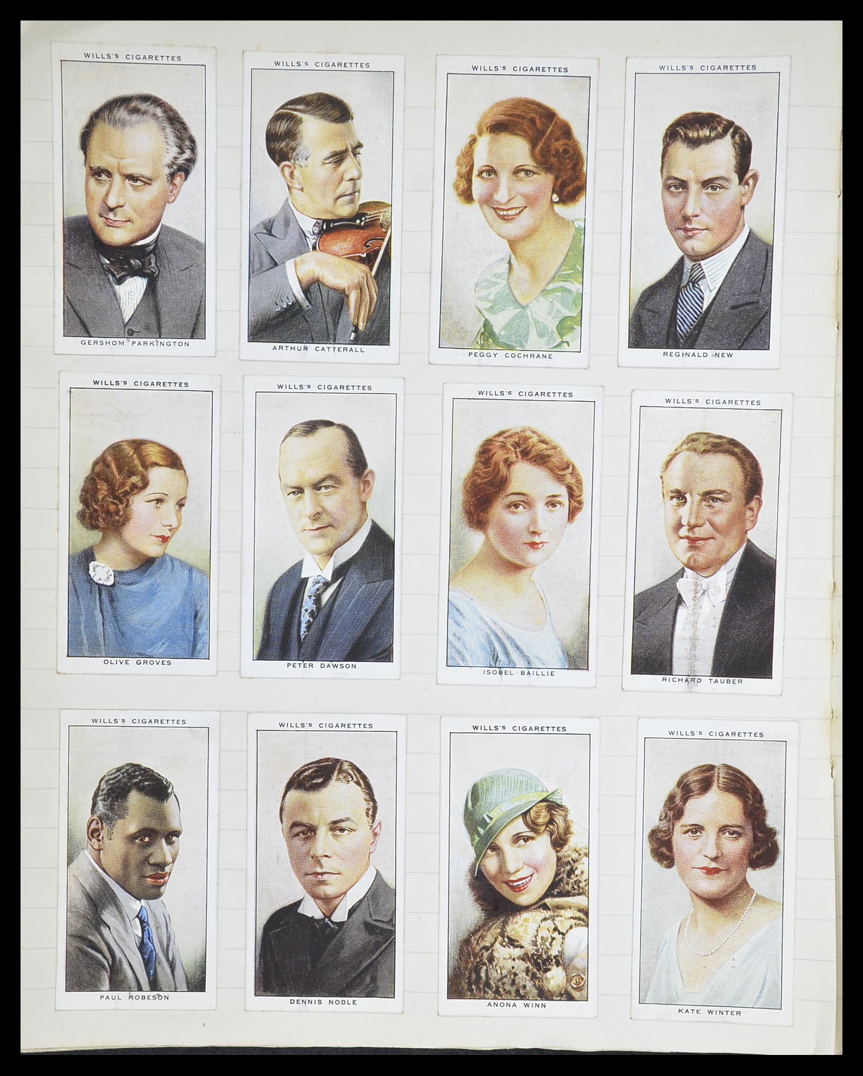 33444 048 - Postzegelverzameling 33444 Engeland sigarettenkaarten.