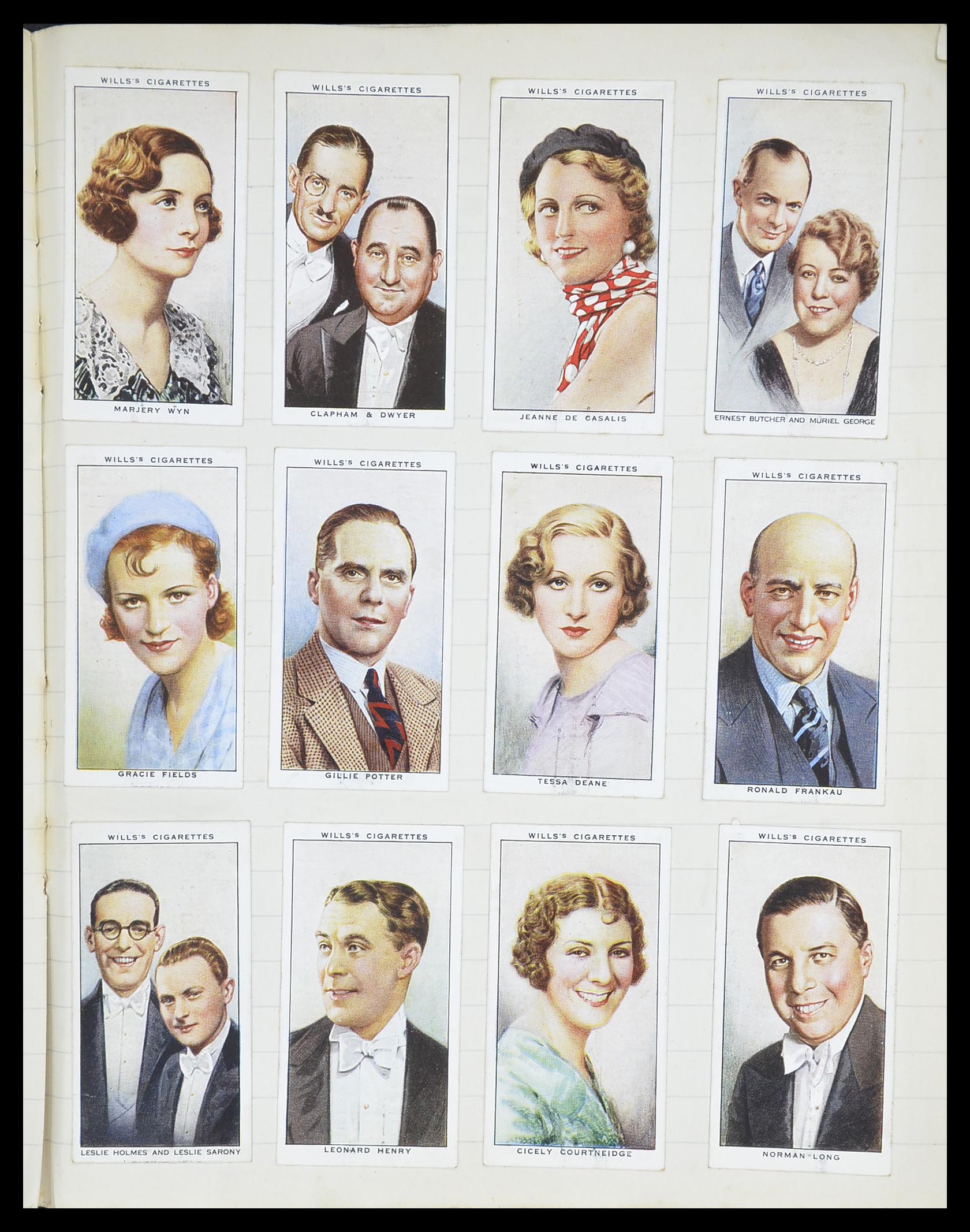 33444 049 - Postzegelverzameling 33444 Engeland sigarettenkaarten.