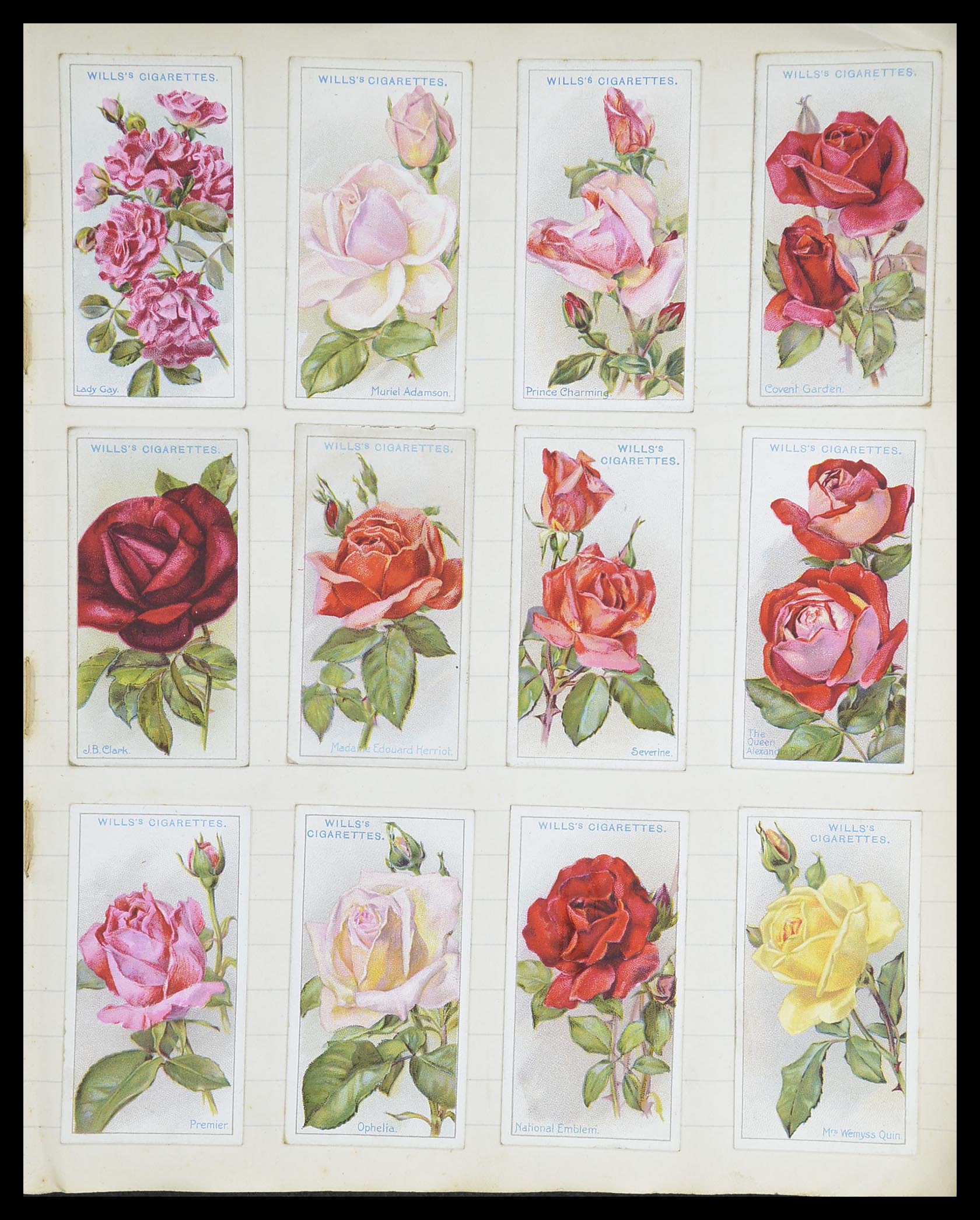 33444 071 - Postzegelverzameling 33444 Engeland sigarettenkaarten.