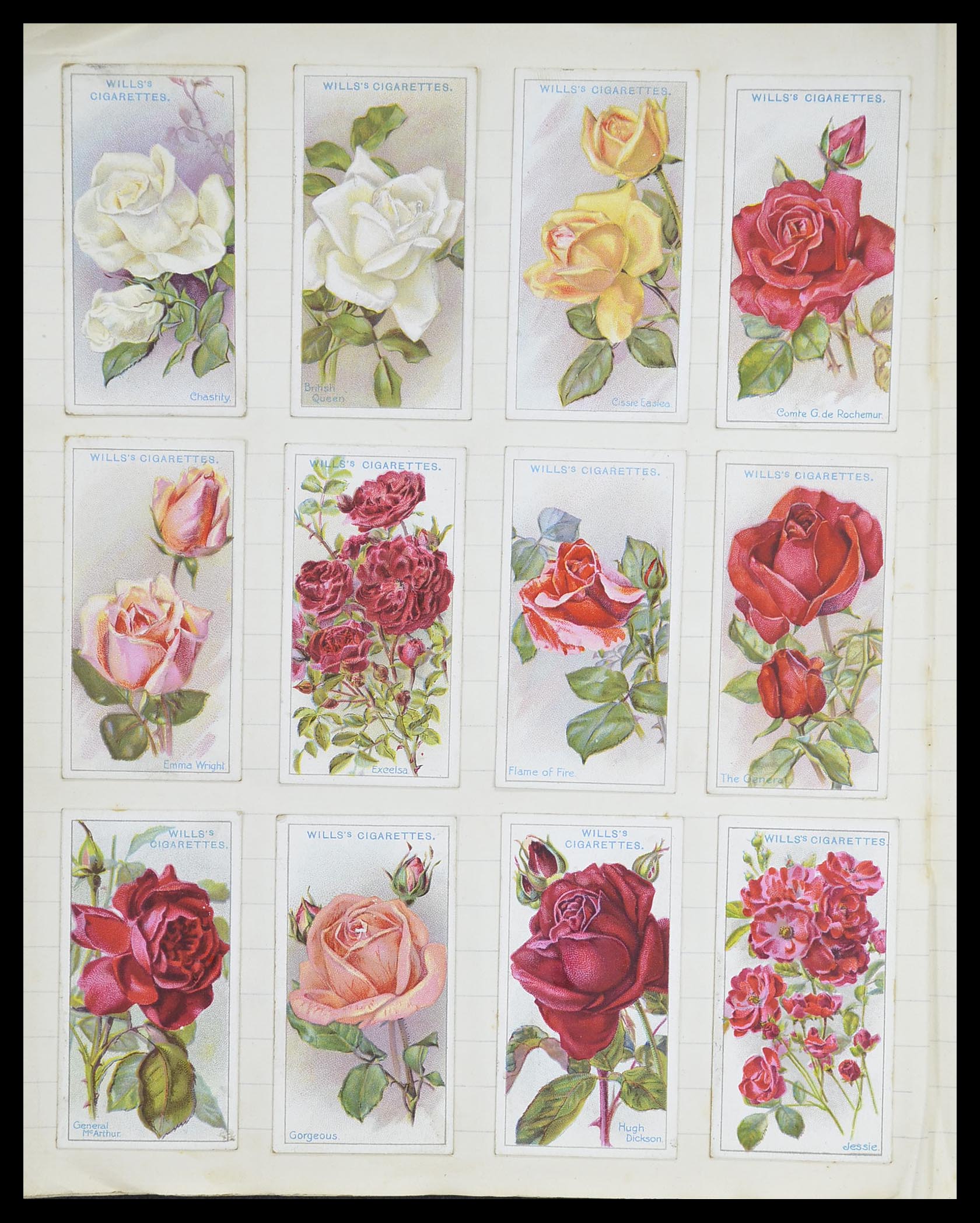 33444 072 - Postzegelverzameling 33444 Engeland sigarettenkaarten.