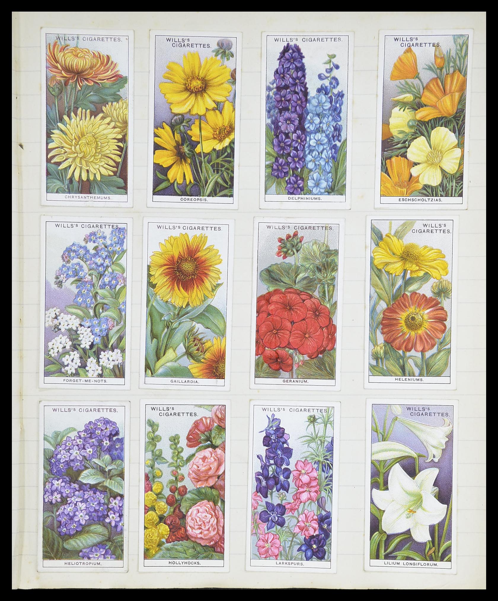 33444 075 - Postzegelverzameling 33444 Engeland sigarettenkaarten.