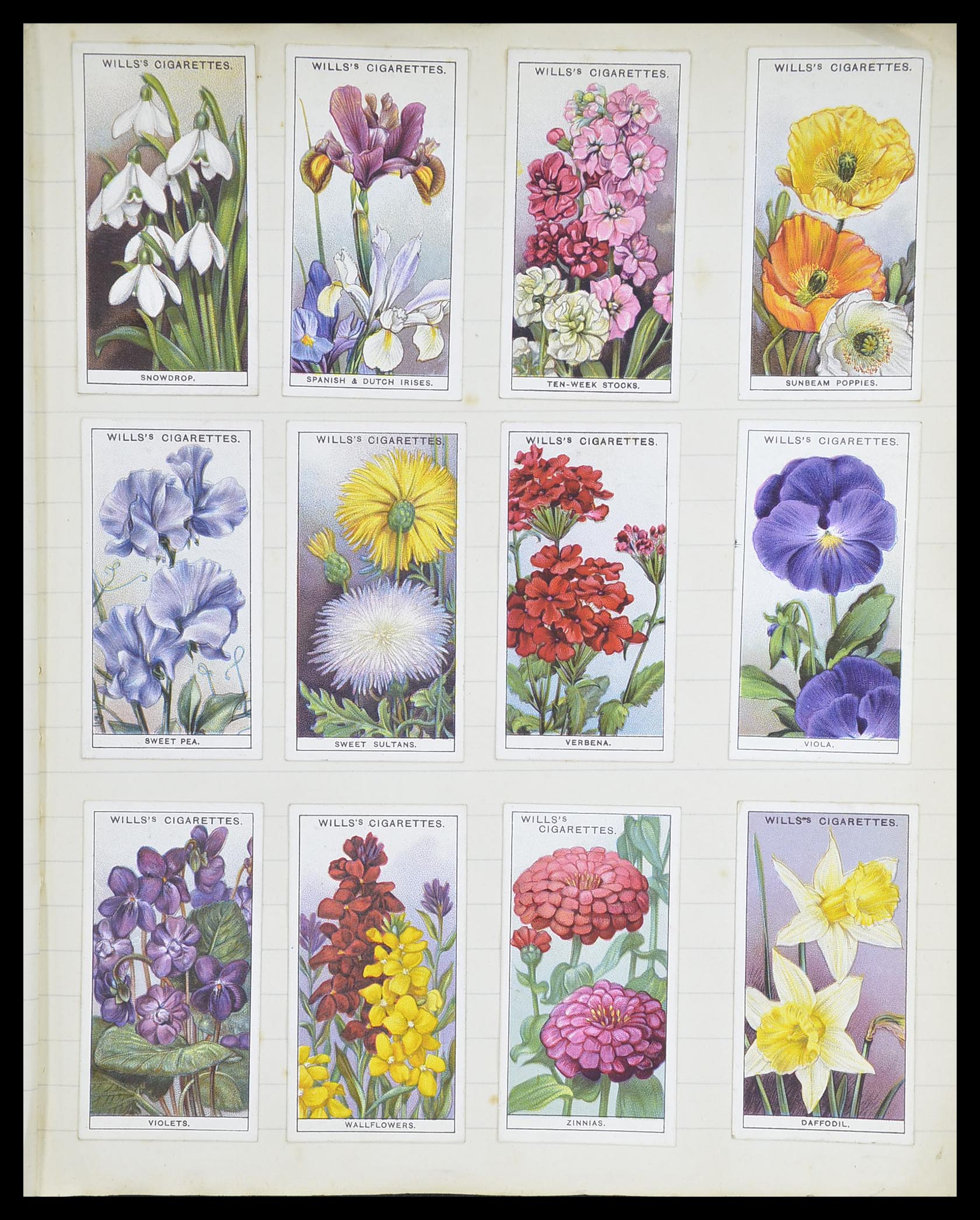 33444 077 - Postzegelverzameling 33444 Engeland sigarettenkaarten.